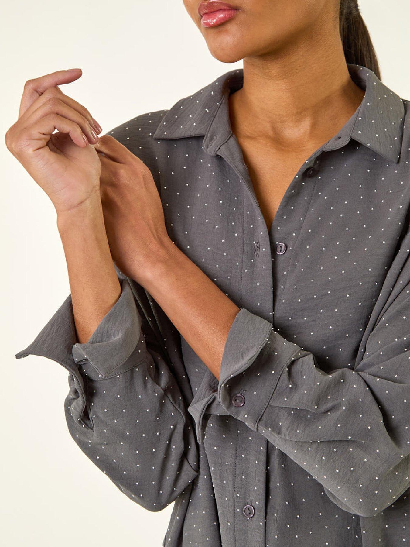 Image 5 of 5 of Roman Hotfix Collared Longline Shirt