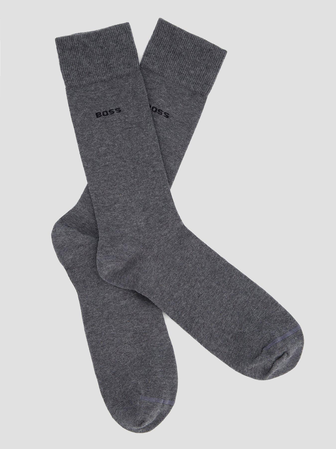  image of boss-2-pack-small-logo-cotton-crew-socks-assorted