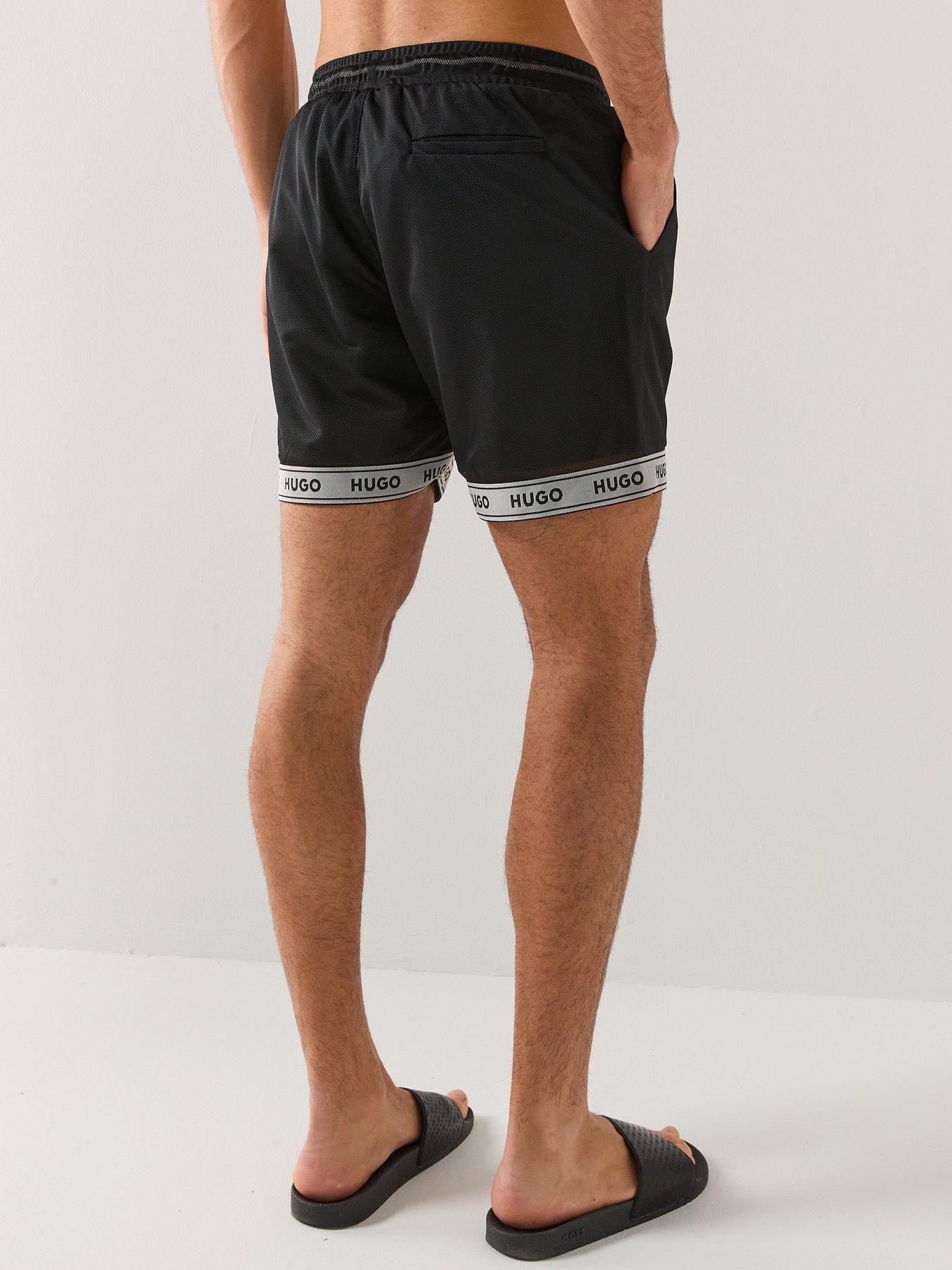 Image 2 of 4 of HUGO Lite Mesh Swim Shorts - Black