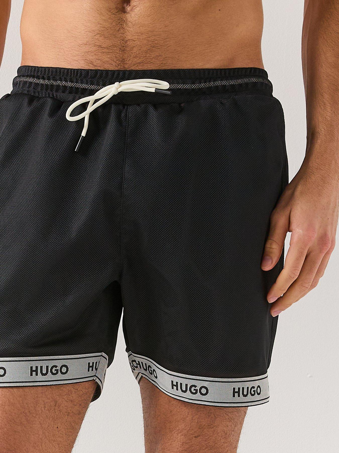 Image 4 of 4 of HUGO Lite Mesh Swim Shorts - Black