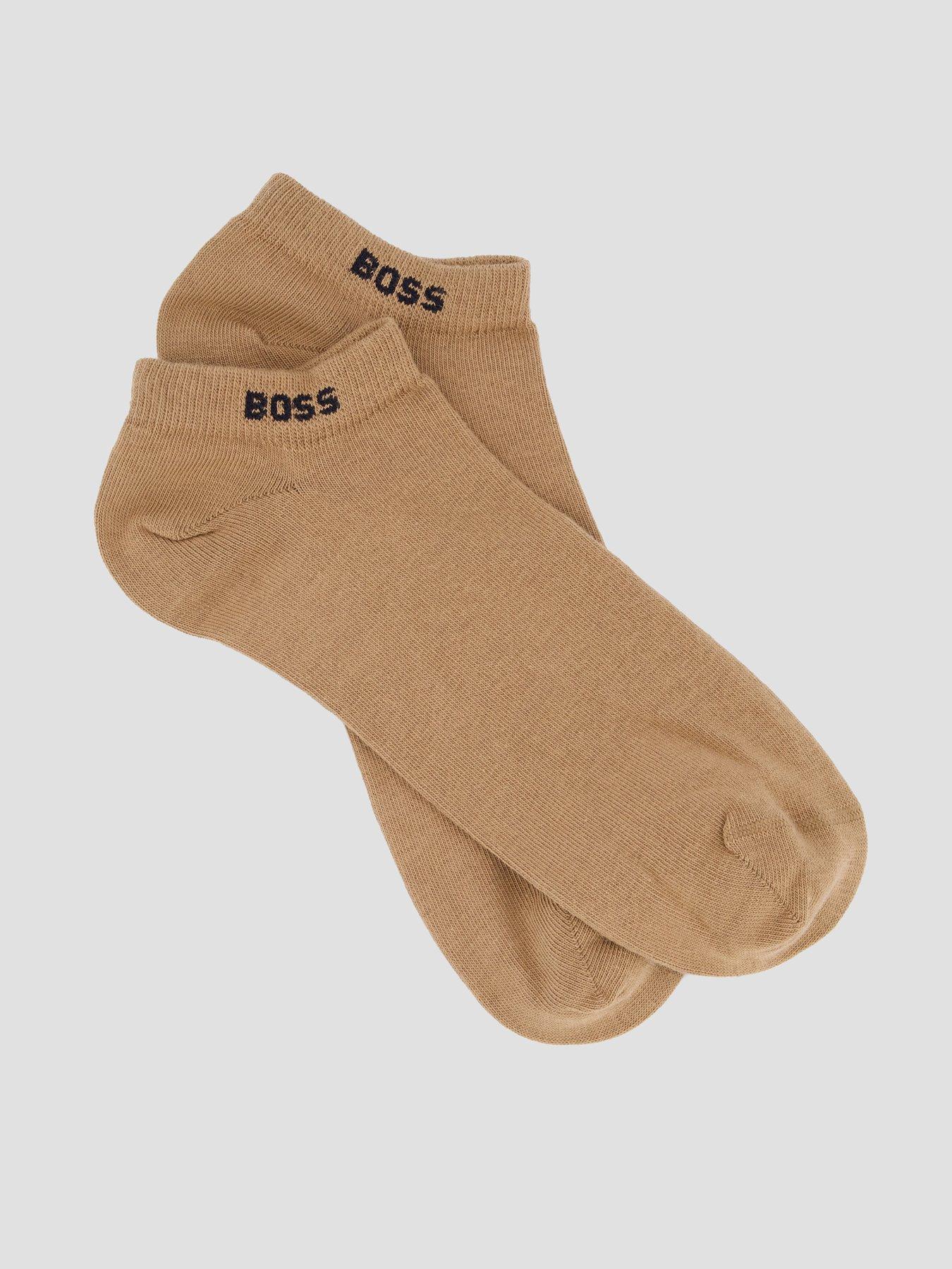 Image 2 of 3 of BOSS 5 Pack Short Cotton Crew Socks - White