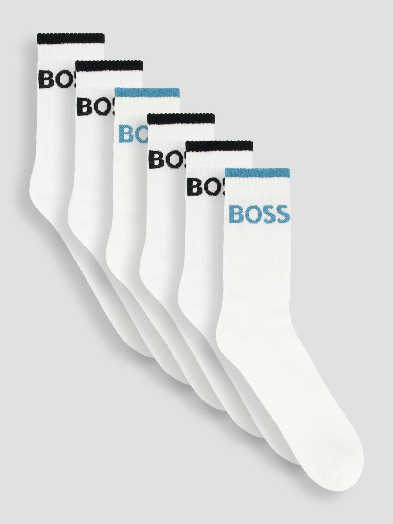 boss-6-pack-crew-sports-socks-white