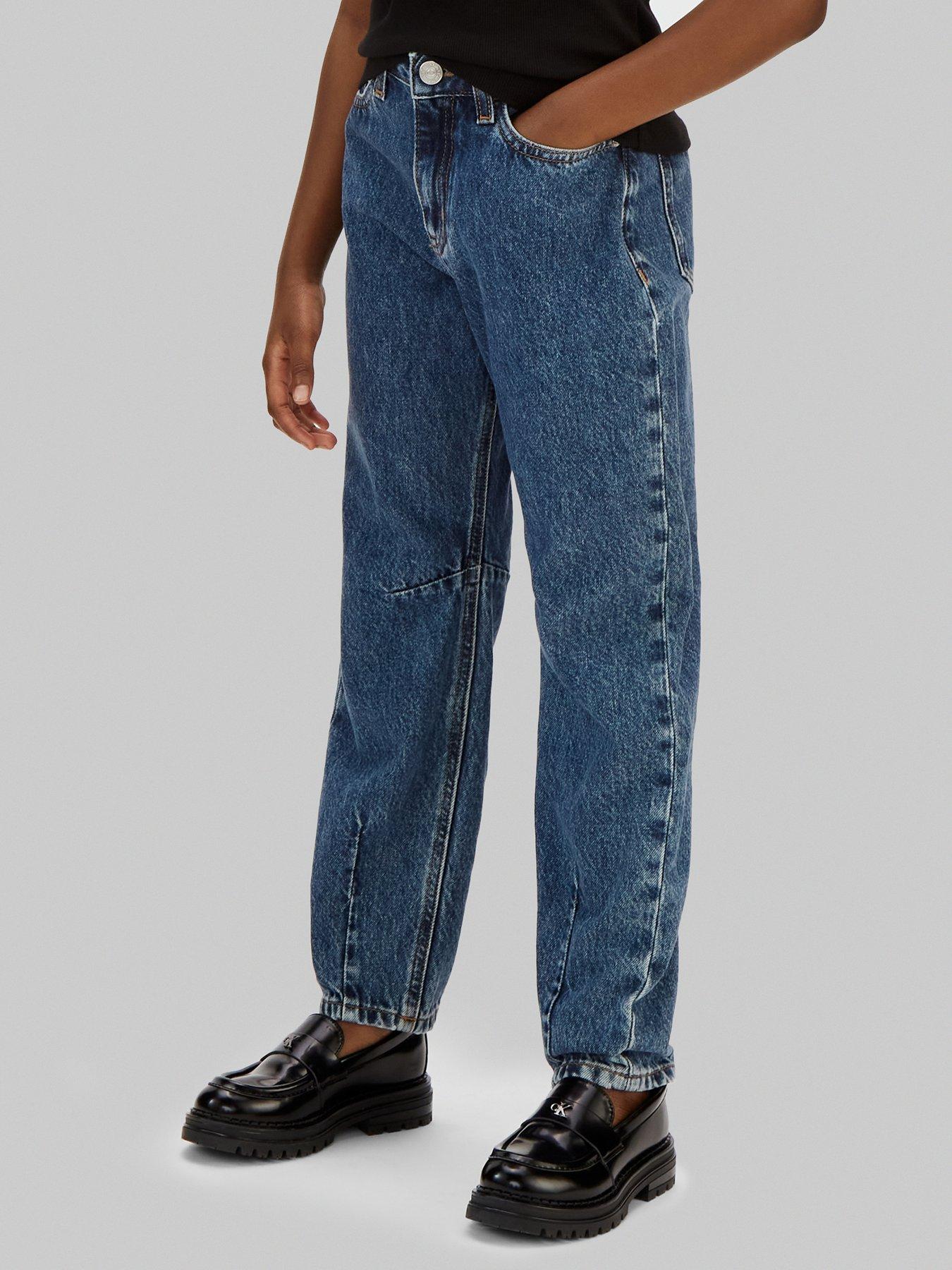 Calvin Klein Jeans Girls Barrel Beckford Wash Jeans - Blue