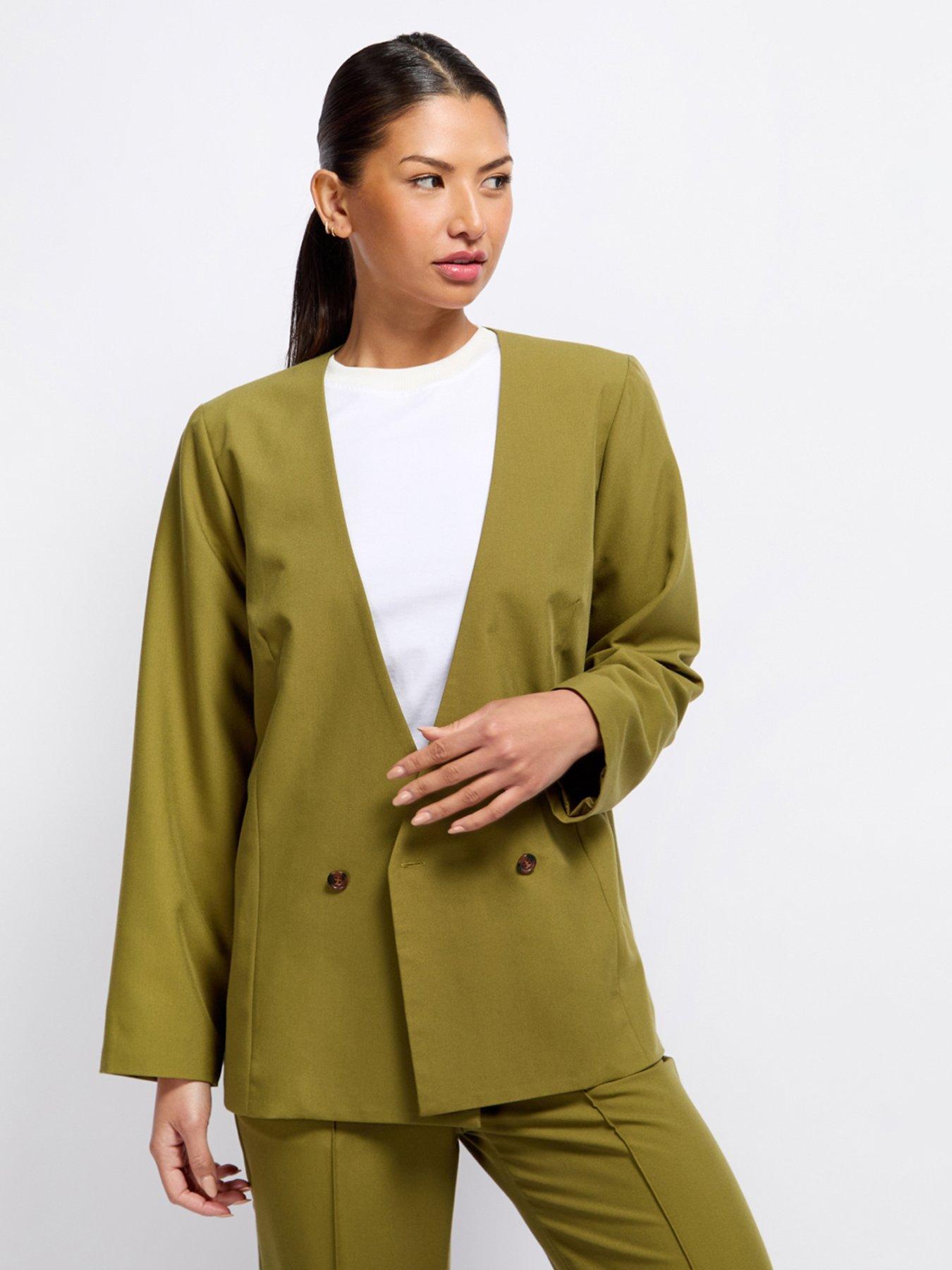 Image 1 of 5 of Little Mistress Olive Blazer - Green