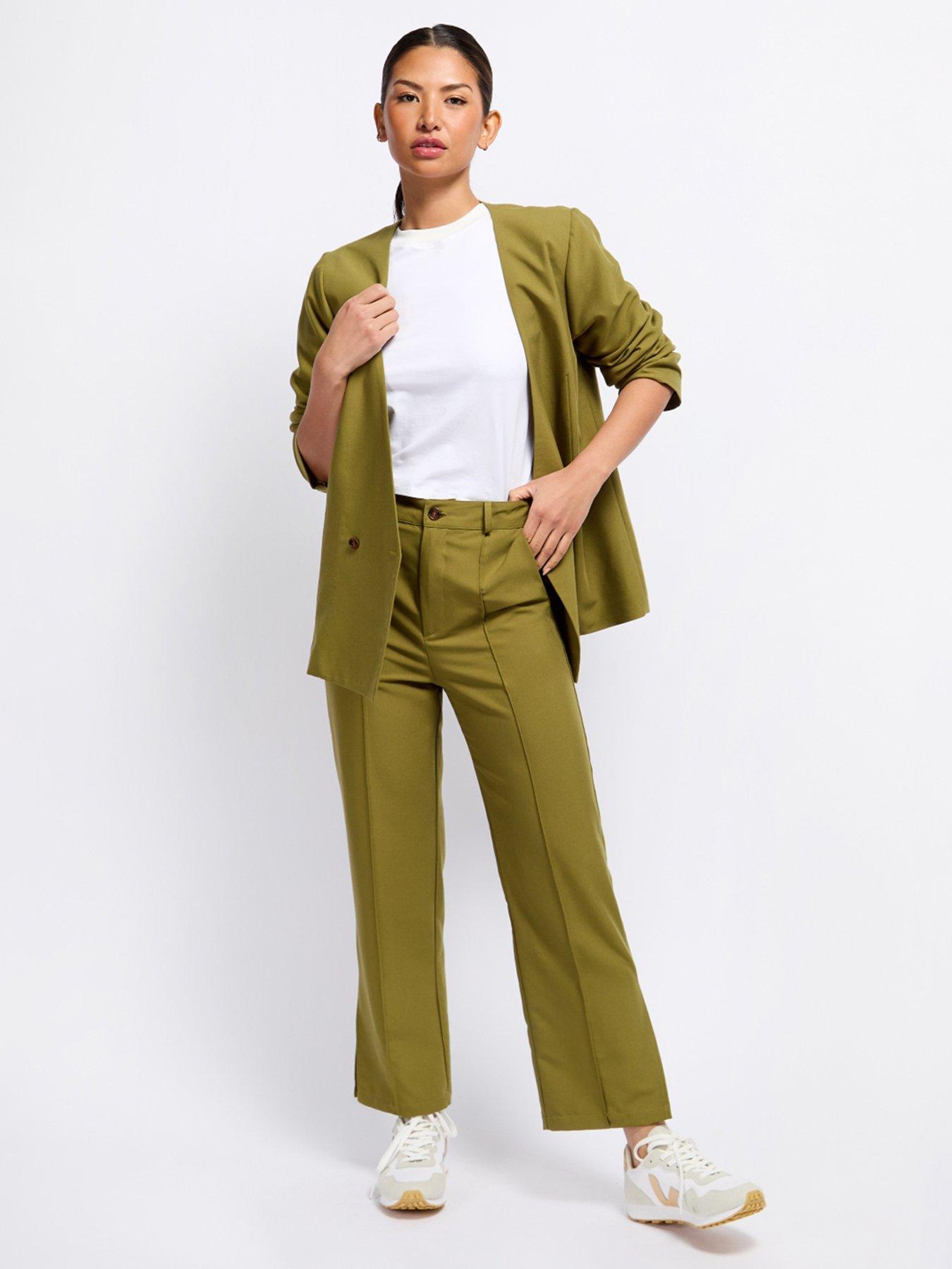 Image 3 of 5 of Little Mistress Olive Blazer - Green