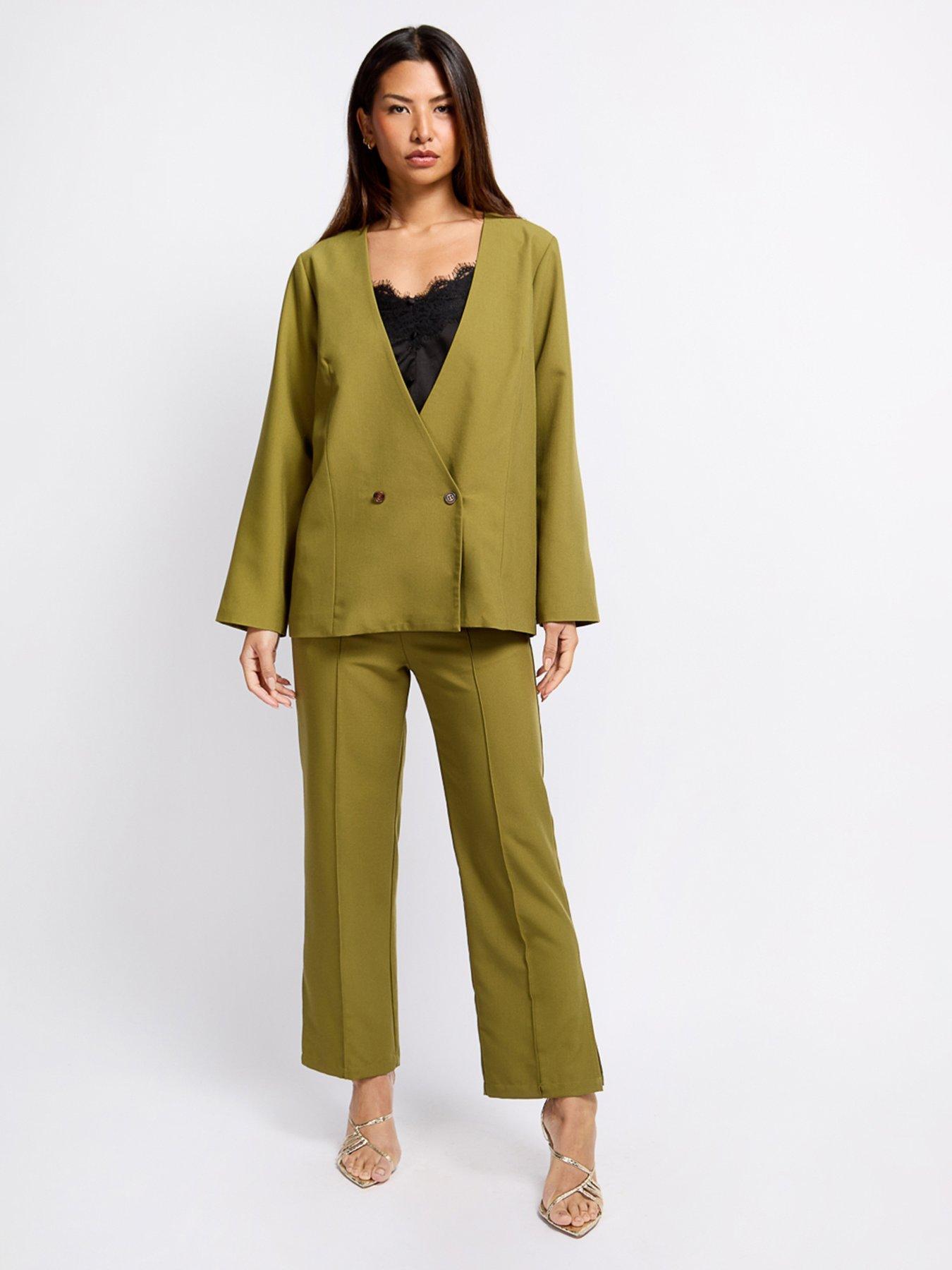 Image 5 of 5 of Little Mistress Olive Blazer - Green
