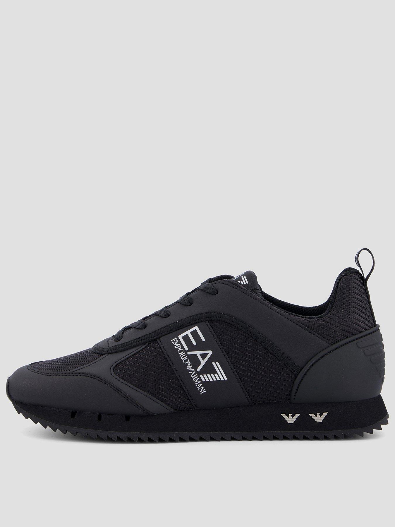 EA7 Emporio Armani Carbon Nubuck Trainers - Black
