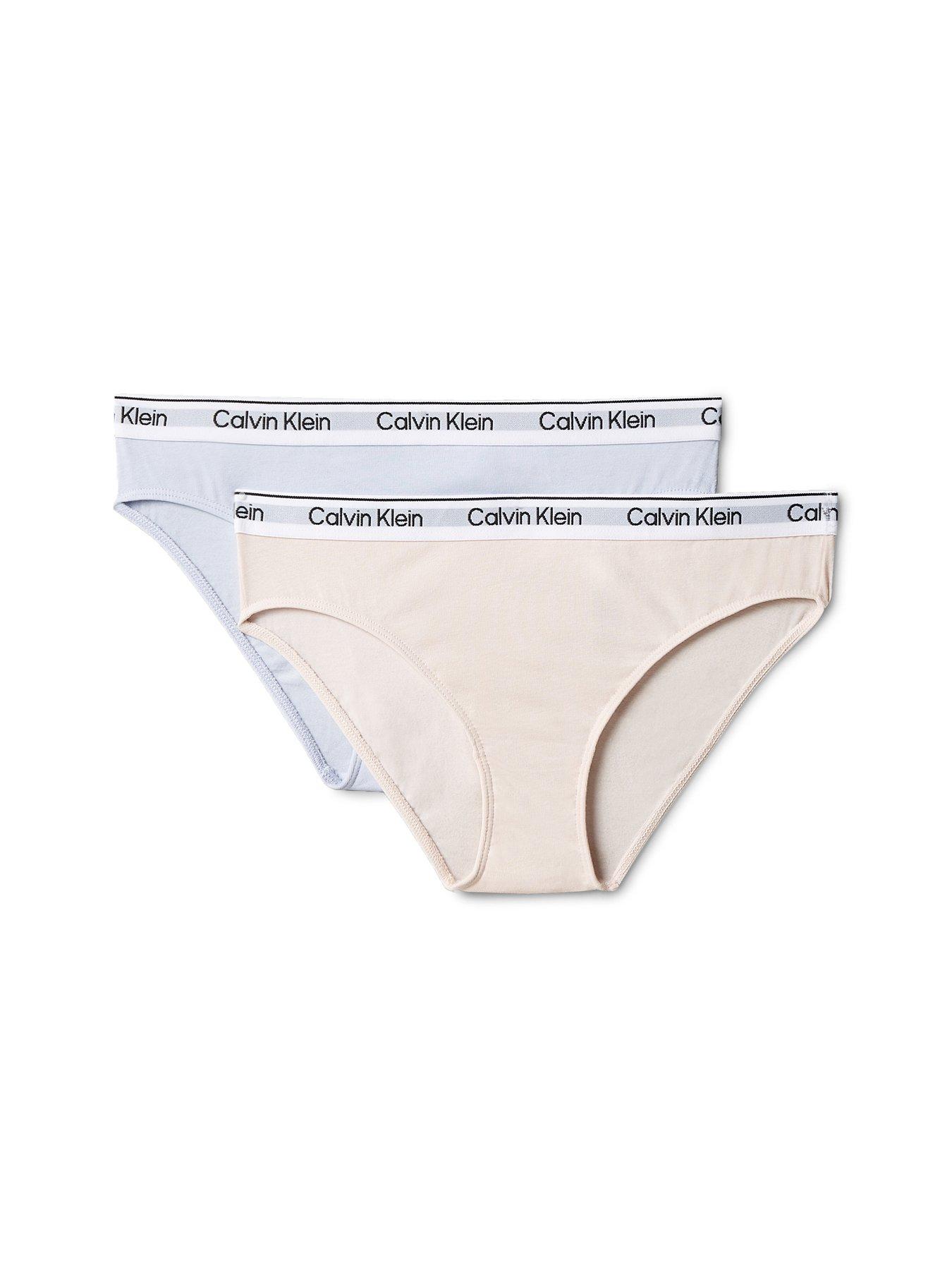 Calvin Klein Girls 2 Pack Modern Cotton Bikini Briefs - Multi
