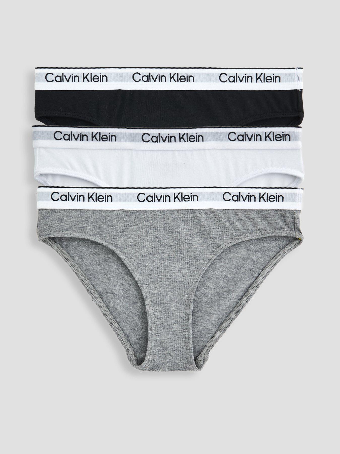Image 1 of 4 of Calvin Klein Girls 3 Pack Modern Cotton Bikini Briefs - Multi