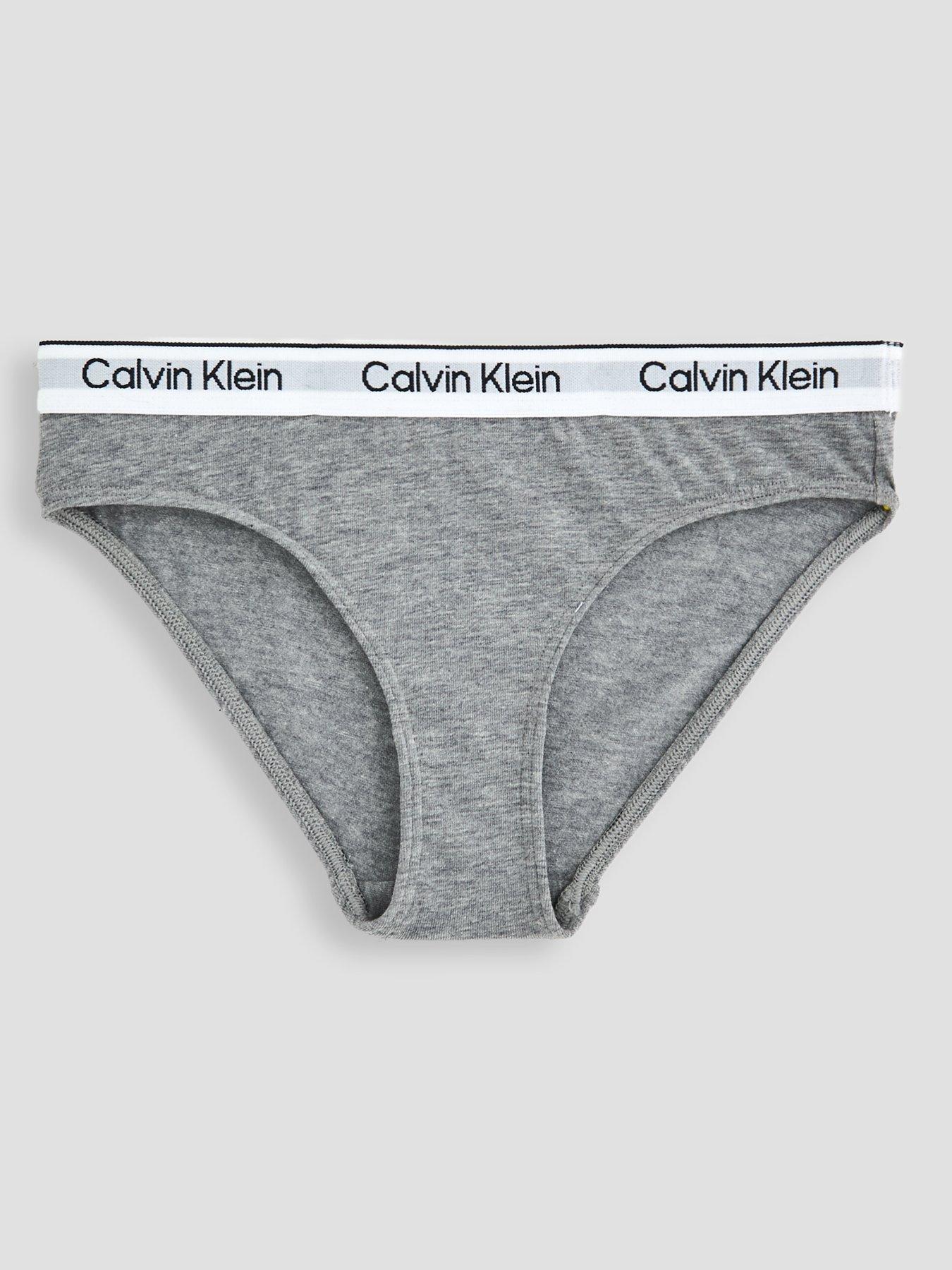 Image 2 of 4 of Calvin Klein Girls 3 Pack Modern Cotton Bikini Briefs - Multi