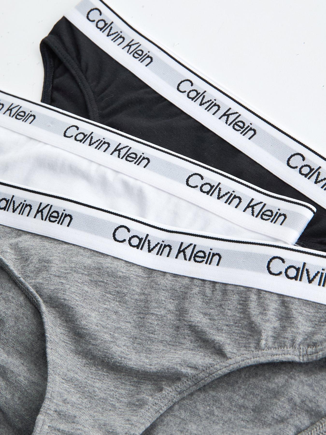 Image 4 of 4 of Calvin Klein Girls 3 Pack Modern Cotton Bikini Briefs - Multi