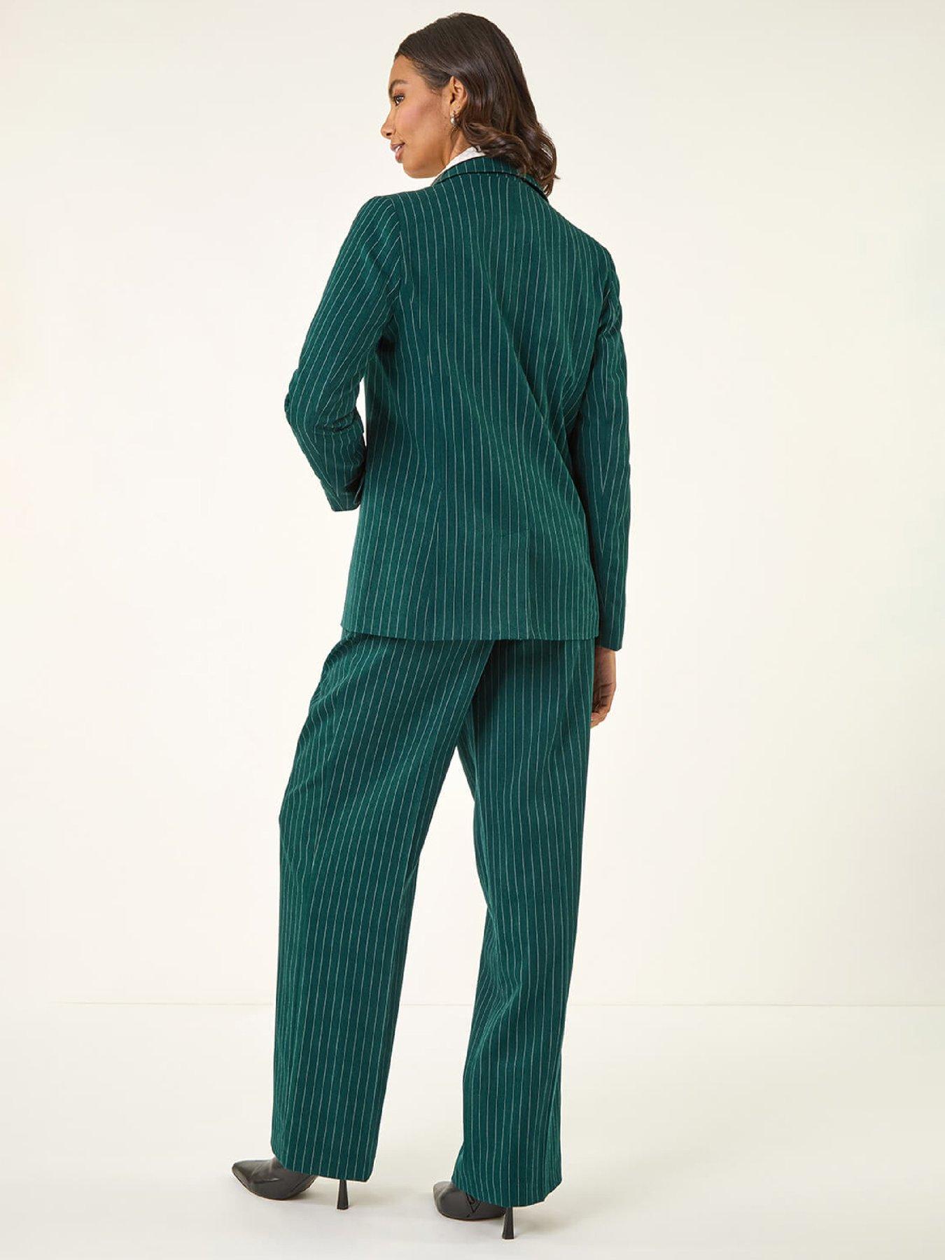 Image 2 of 6 of Roman Tailored Pinstripe Blazer