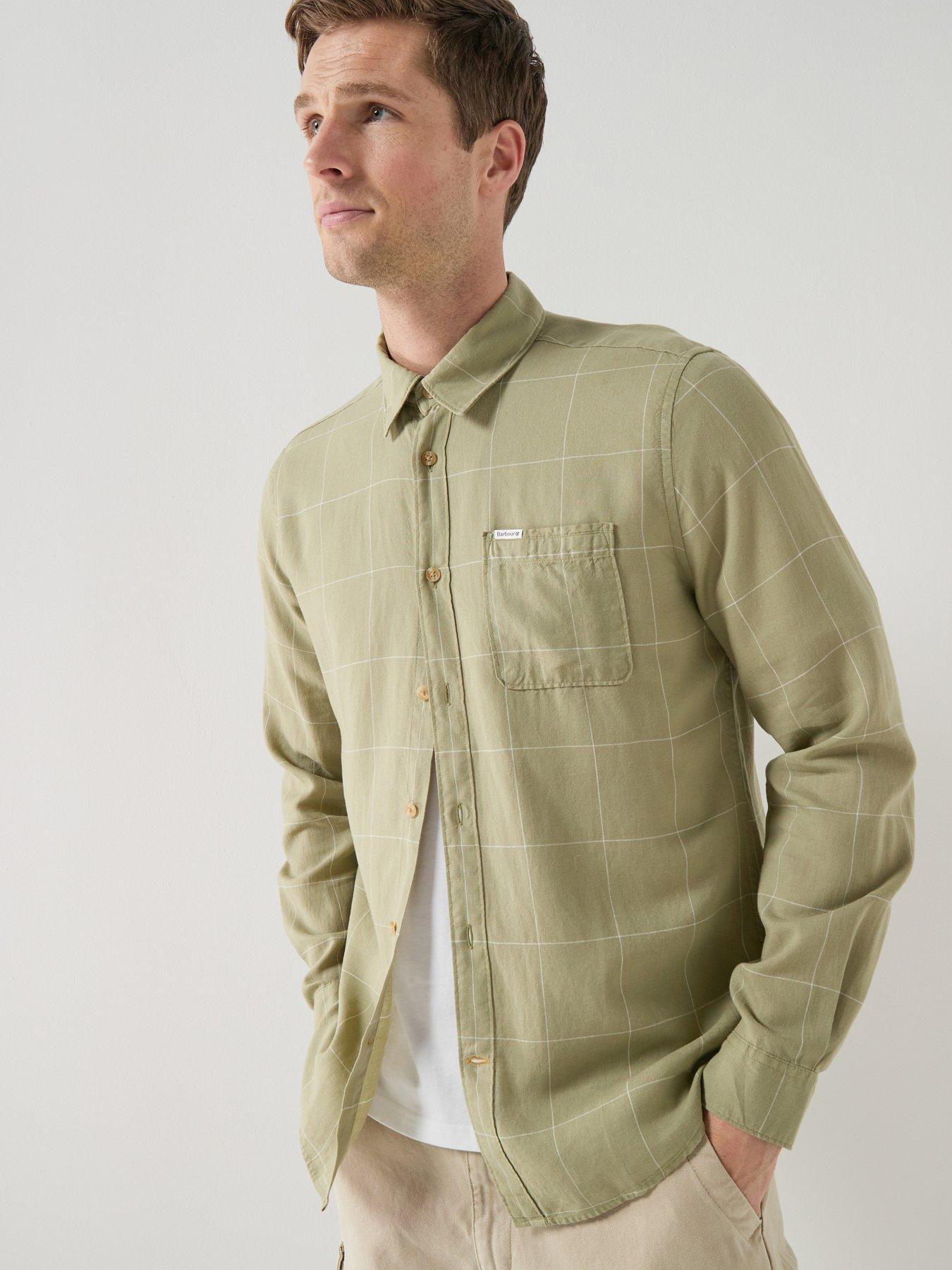 barbour-citywell-tattersall-tailored-shirt-green