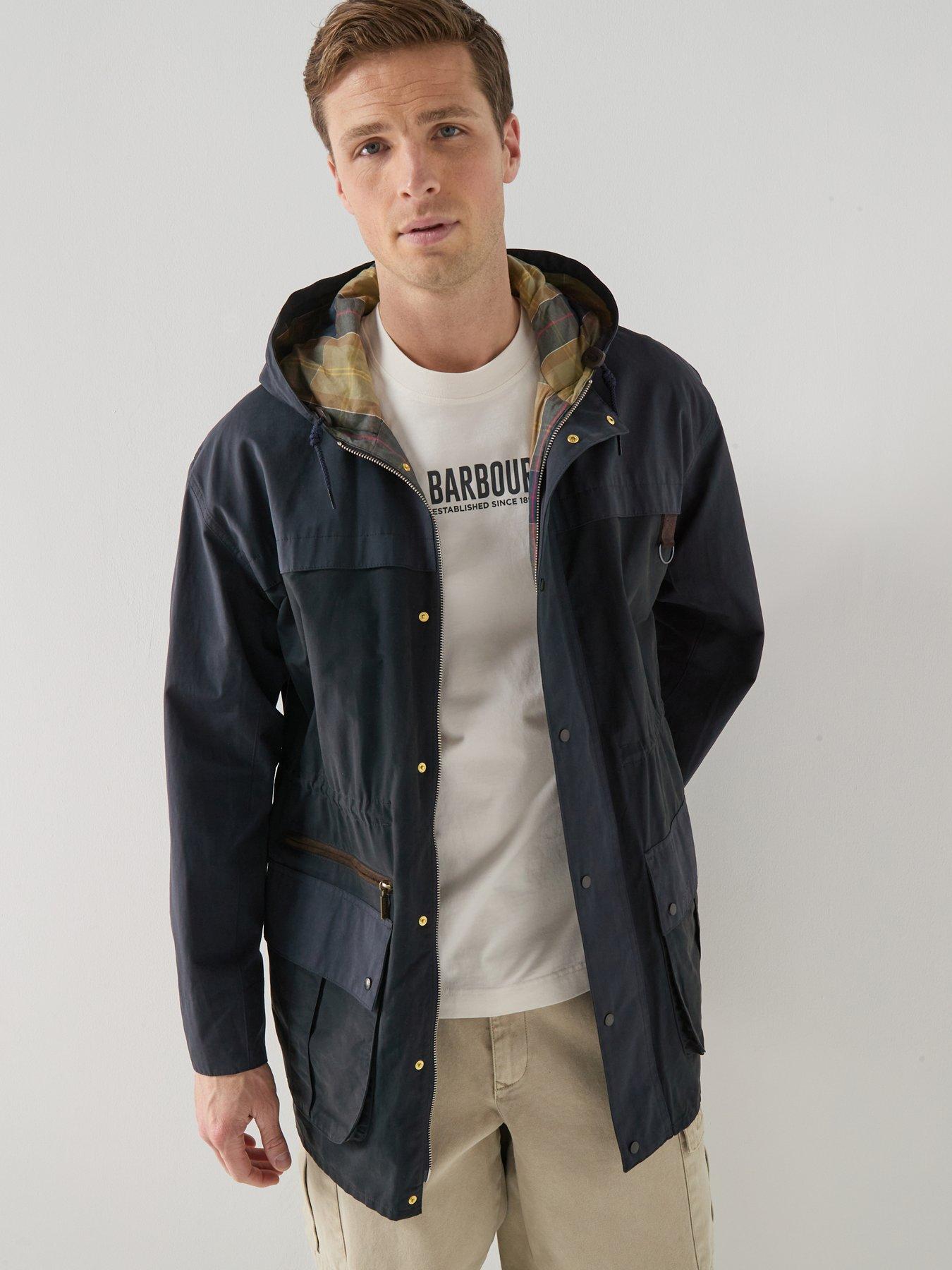Barbour Icons Durham Long Hooded Casual Jacket - Navy