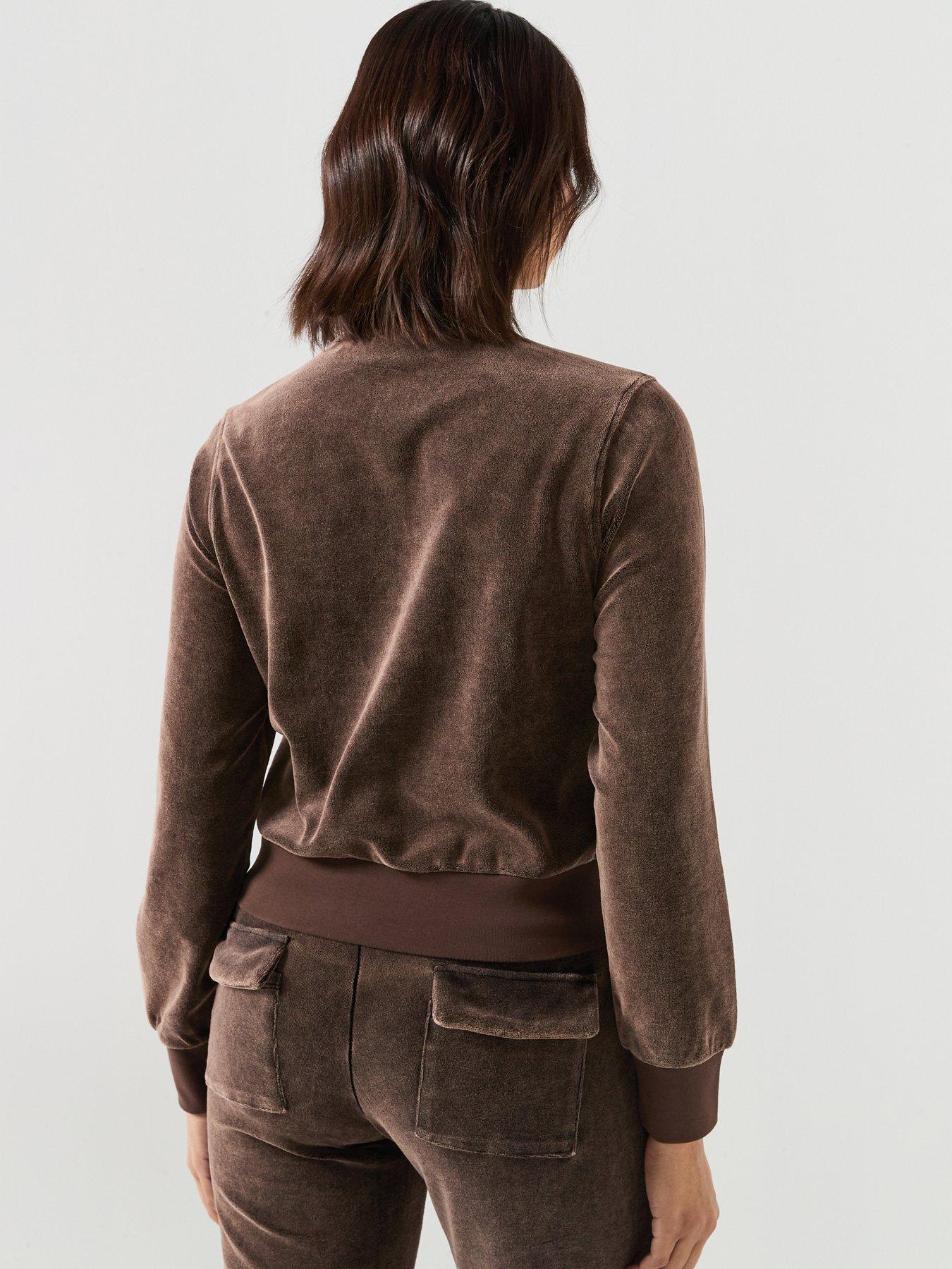 Image 2 of 5 of Guess Jeans Rhinestone Hoodie - Brown