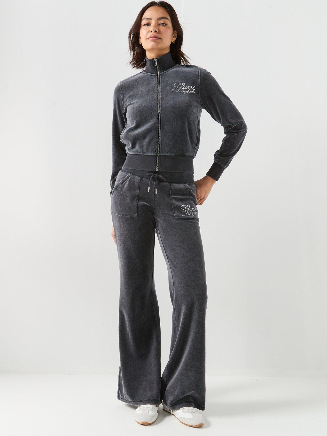  image of guess-jeans-rhinestone-jacket-black