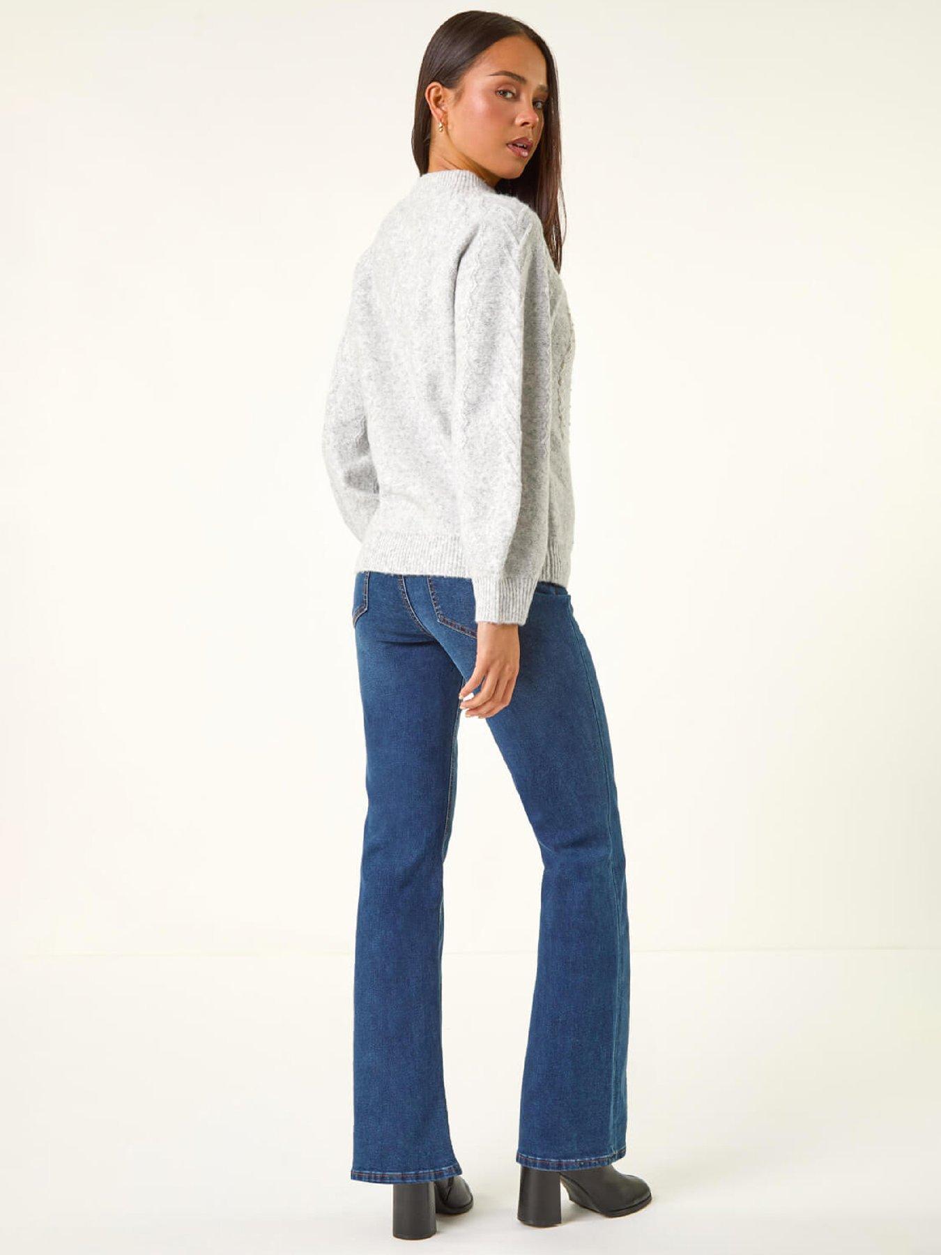 stillFront image of roman-petite-cable-knit-pearl-jumper