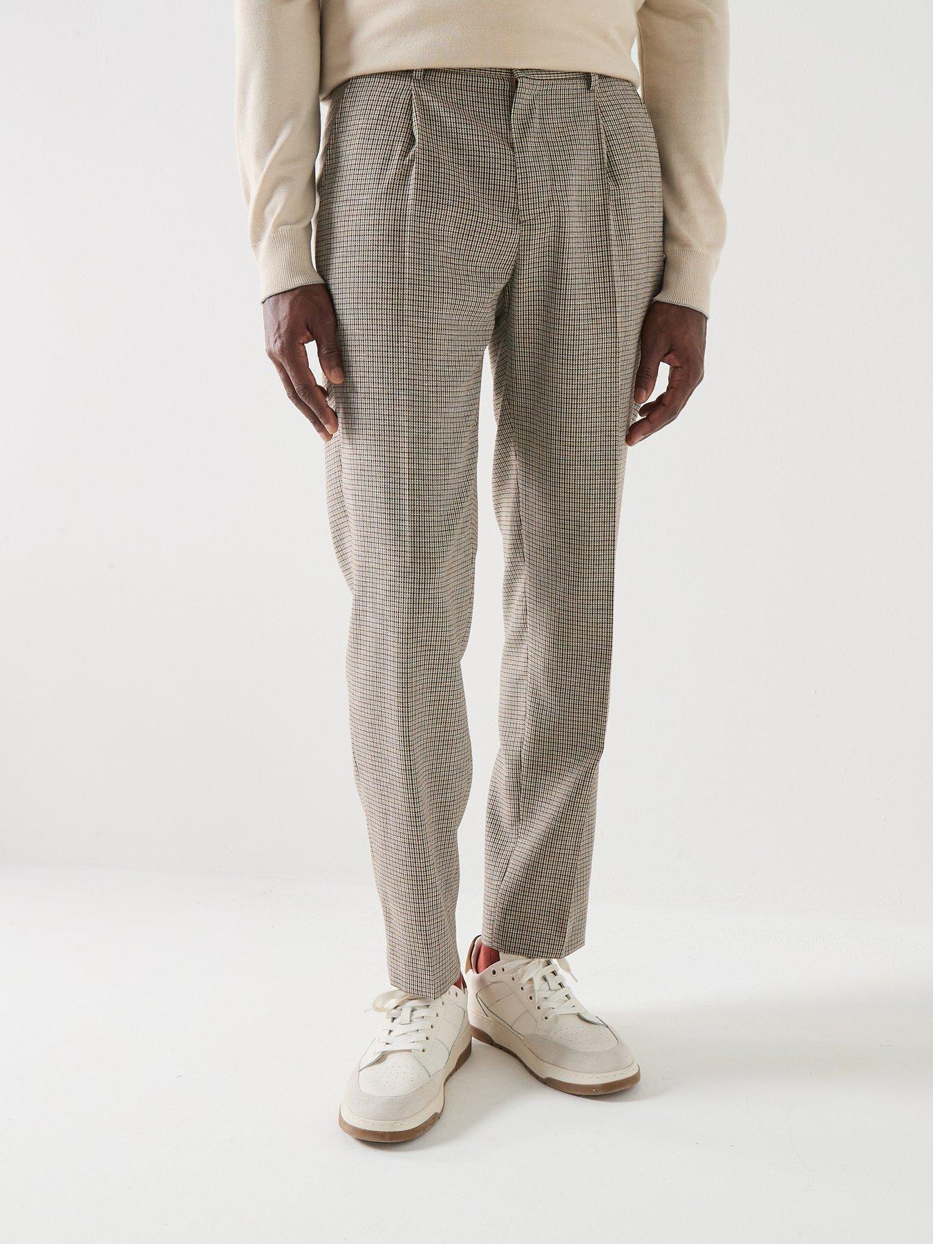  image of barbour-forstone-houndstooth-trousers-grey