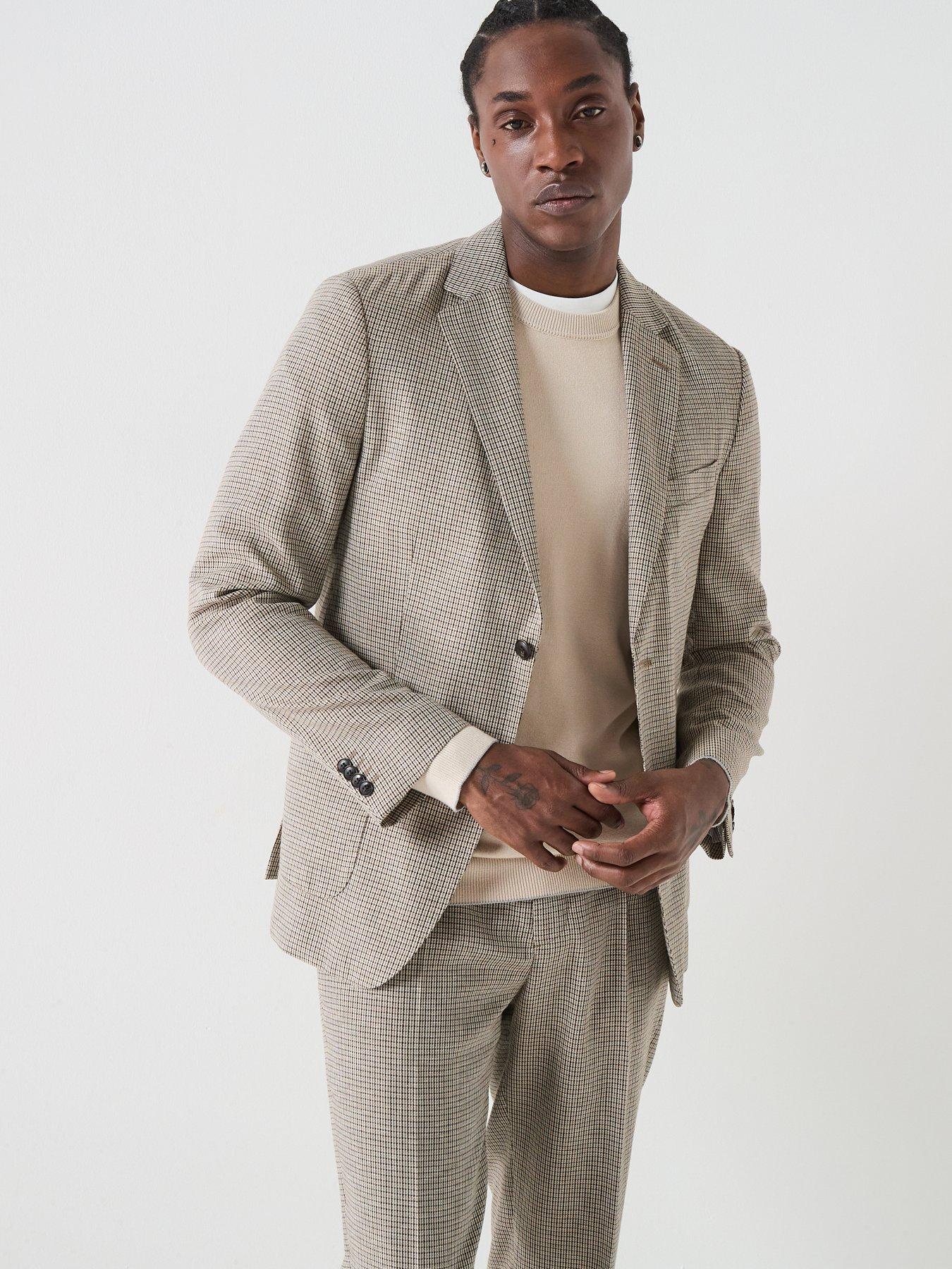  image of barbour-forstone-houndstooth-blazer-grey