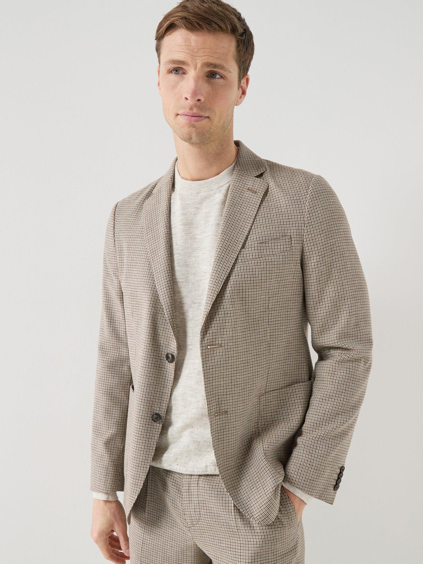 Barbour Forstone Houndstooth Blazer - Grey