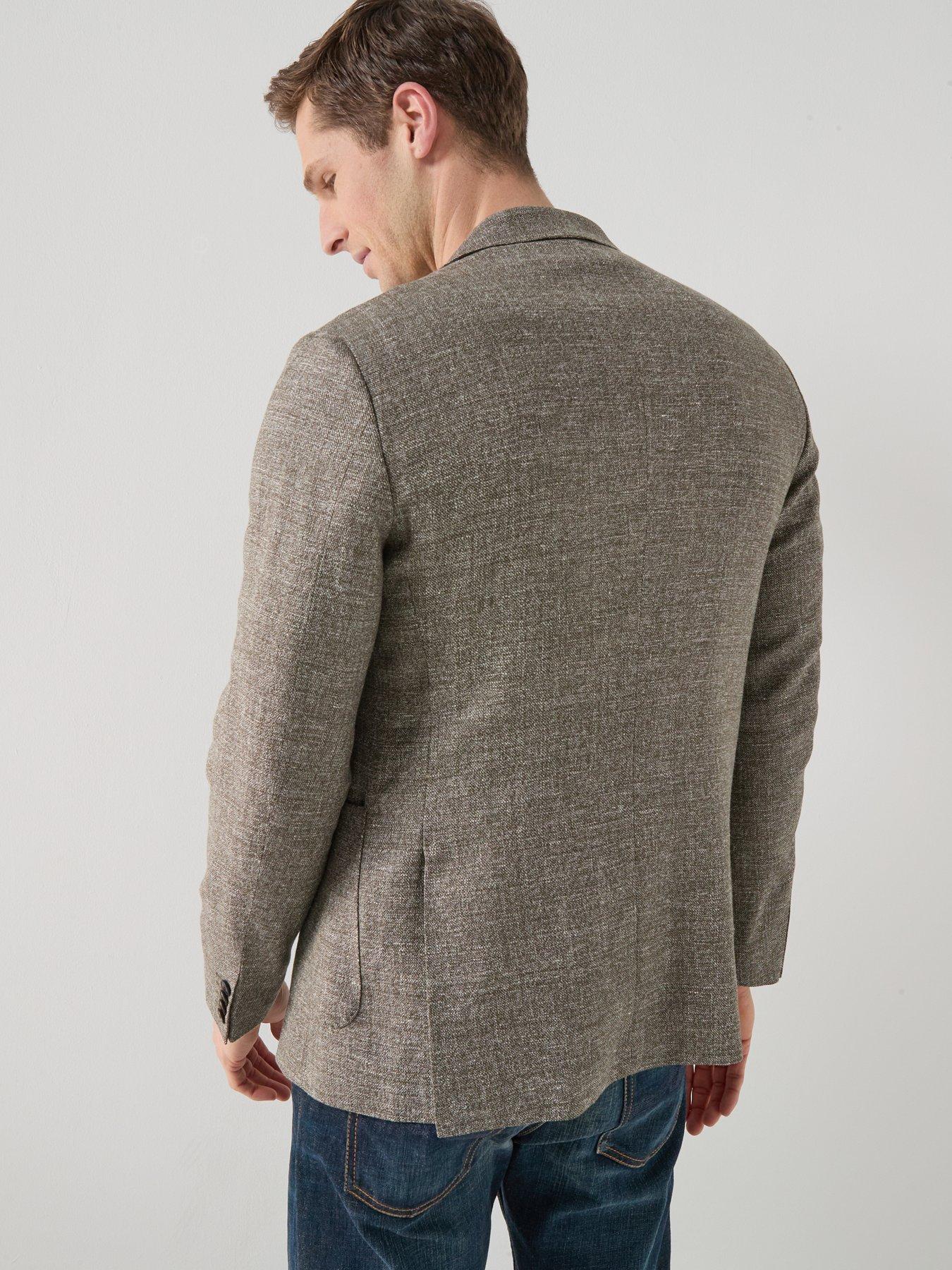  image of barbour-auckland-melange-blazer-olive