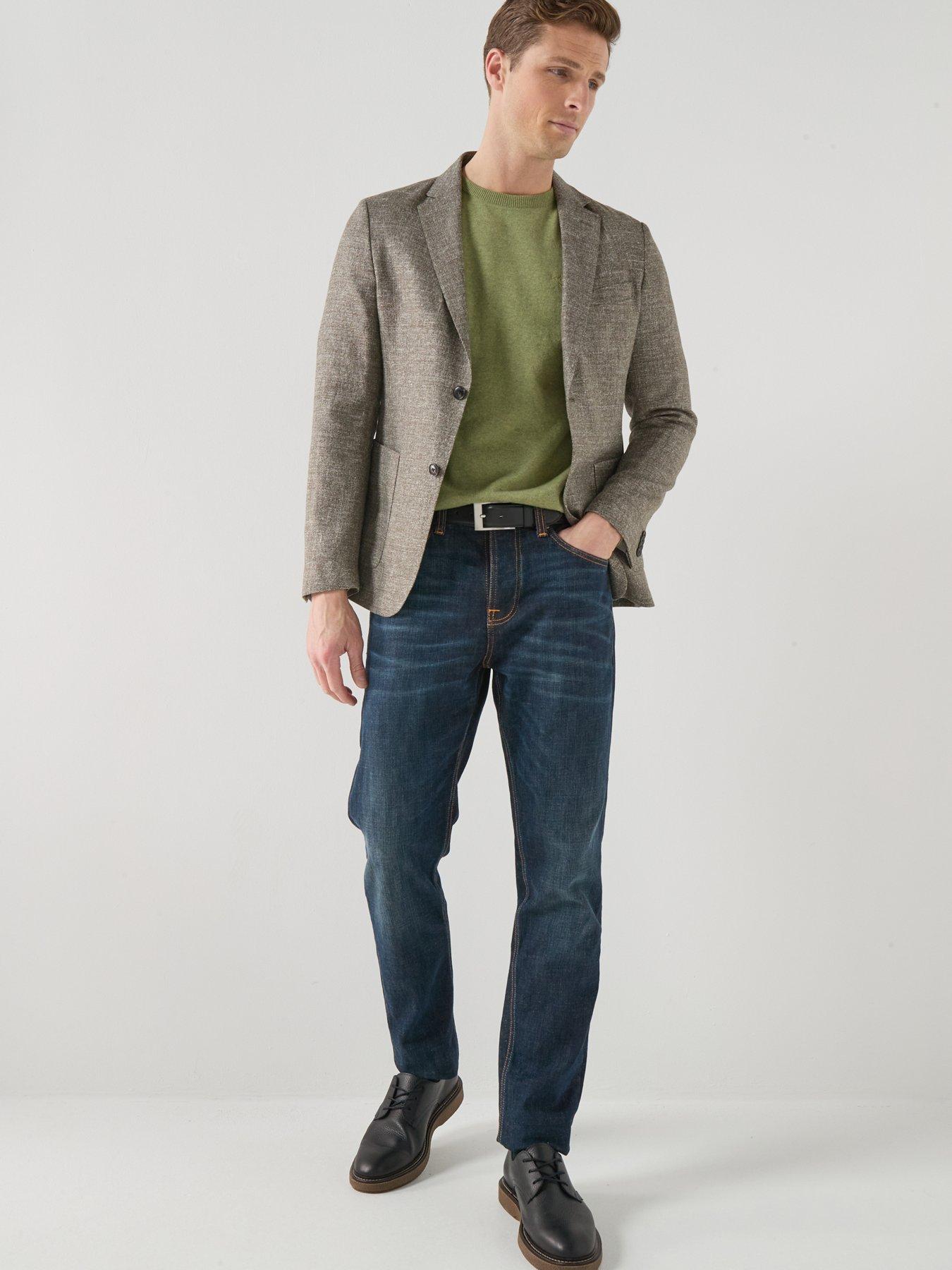  image of barbour-auckland-melange-blazer-olive