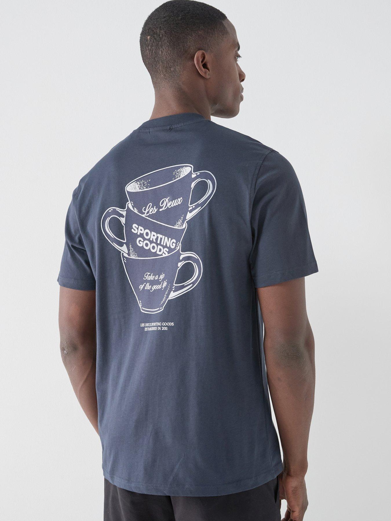 Les Deux Ben Artist Back Graphic T-Shirt - Navy
