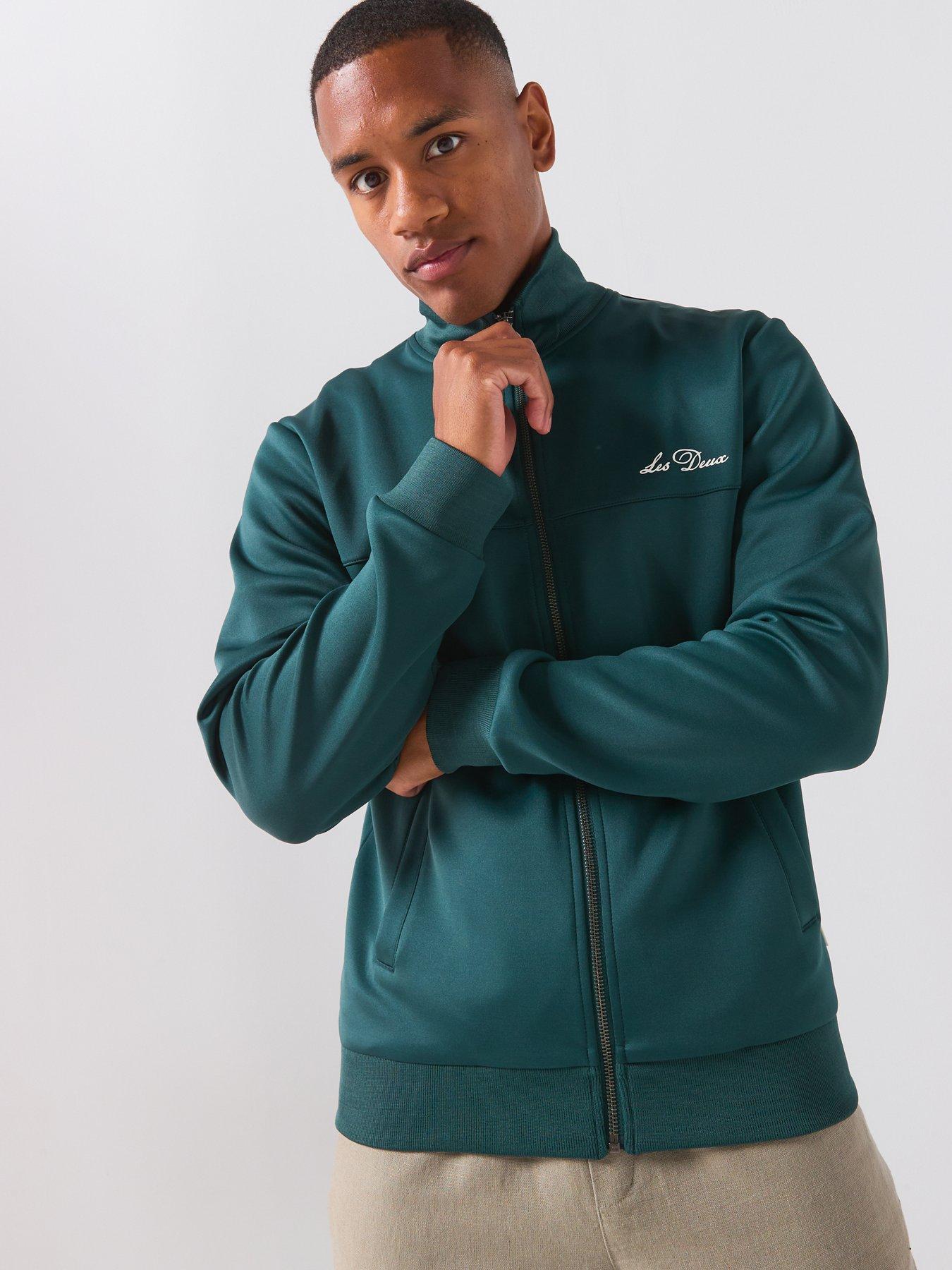 Les Deux Ballier Jersey Bomber Jacket - Dark Green