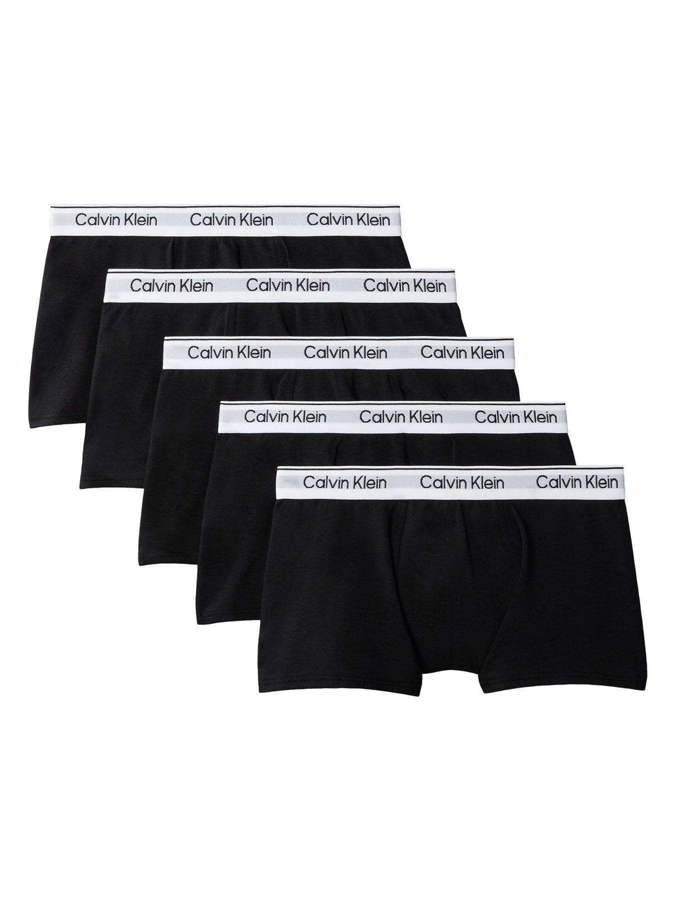 Image 1 of 1 of Calvin Klein Boys 5 Pack Modern Cotton Trunk - Black