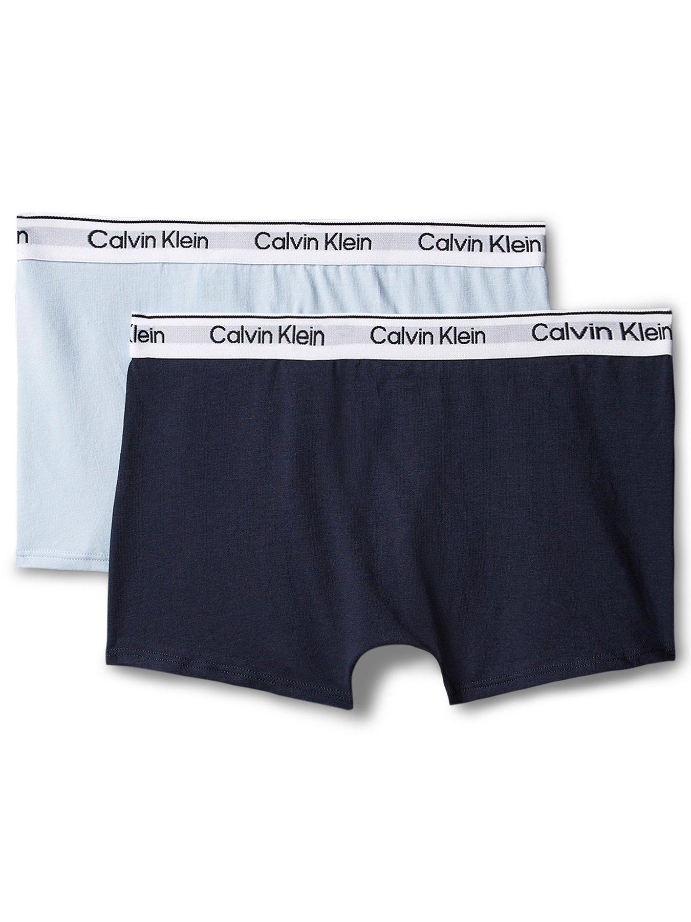 Image 2 of 2 of Calvin Klein Boys 2 Pack Modern Cotton Trunks - Multi