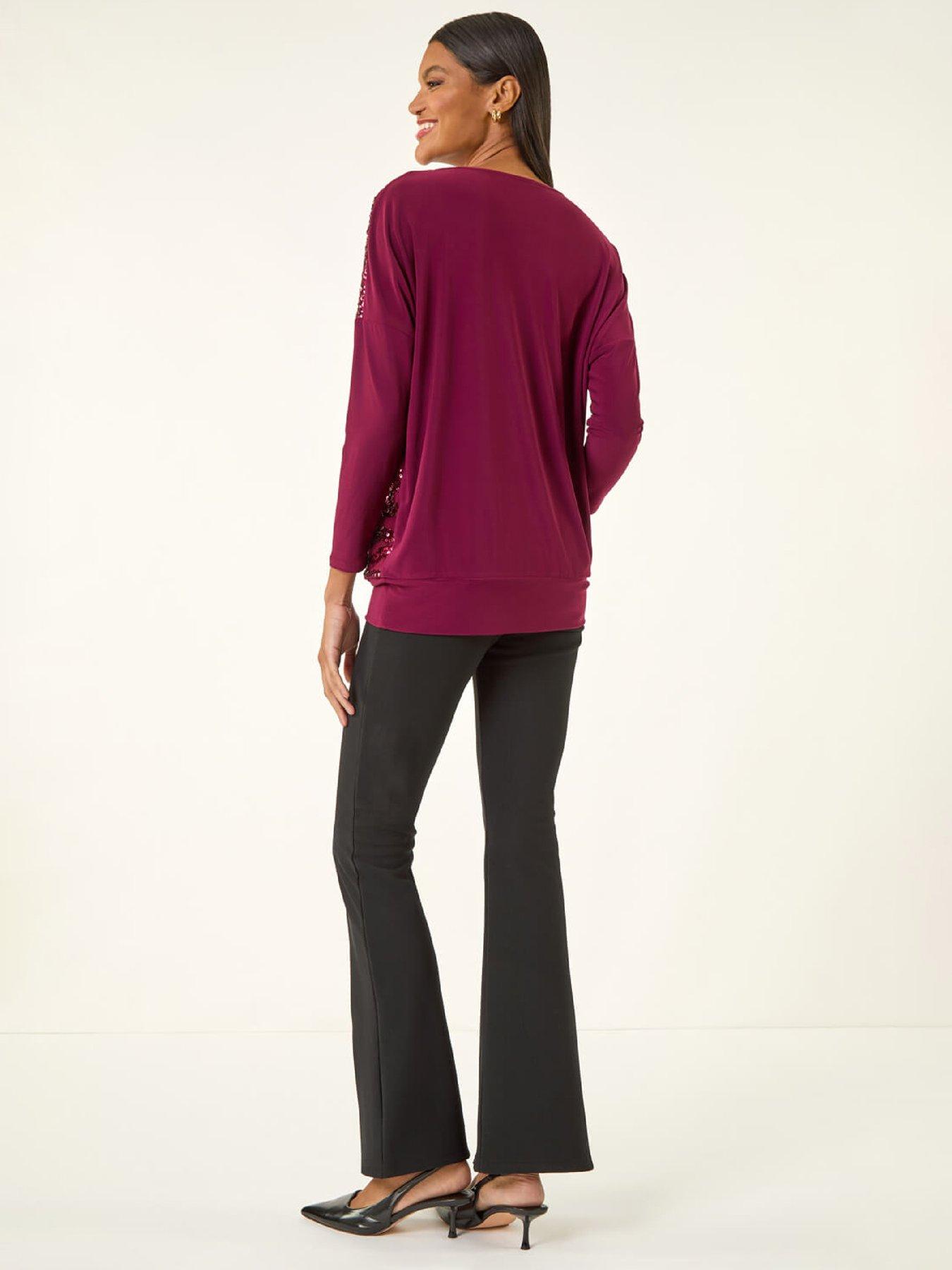 Image 2 of 5 of Roman Animal Print Sequin Mesh Top