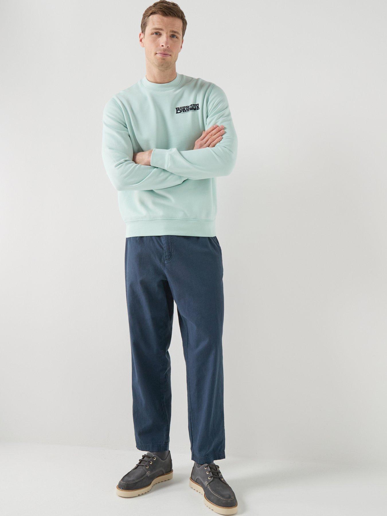 Image 3 of 6 of Barbour Livingstone Crew Neck Sweatshirt - Light Blue