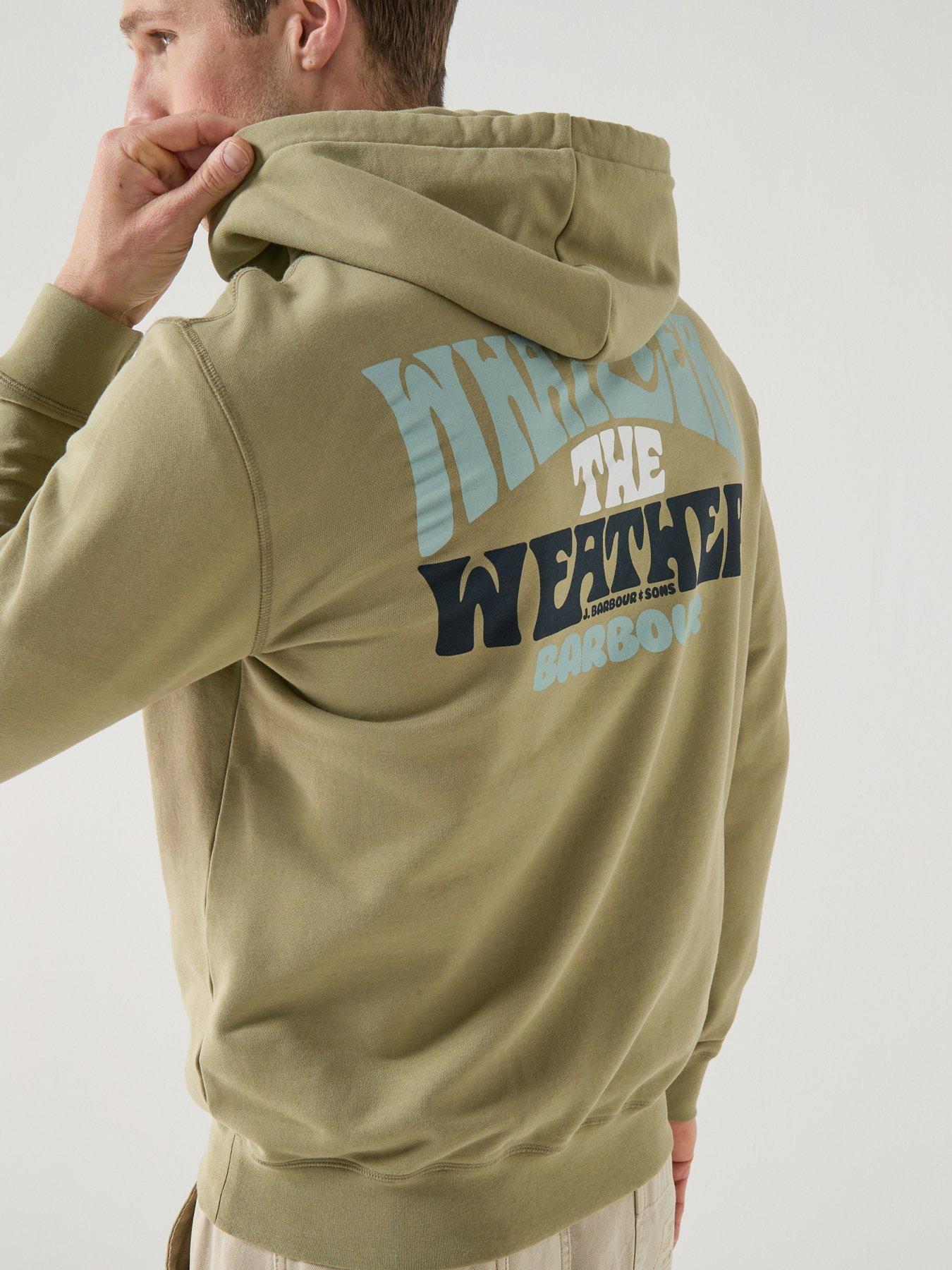  image of barbour-fields-relaxed-fit-hoodie-khaki