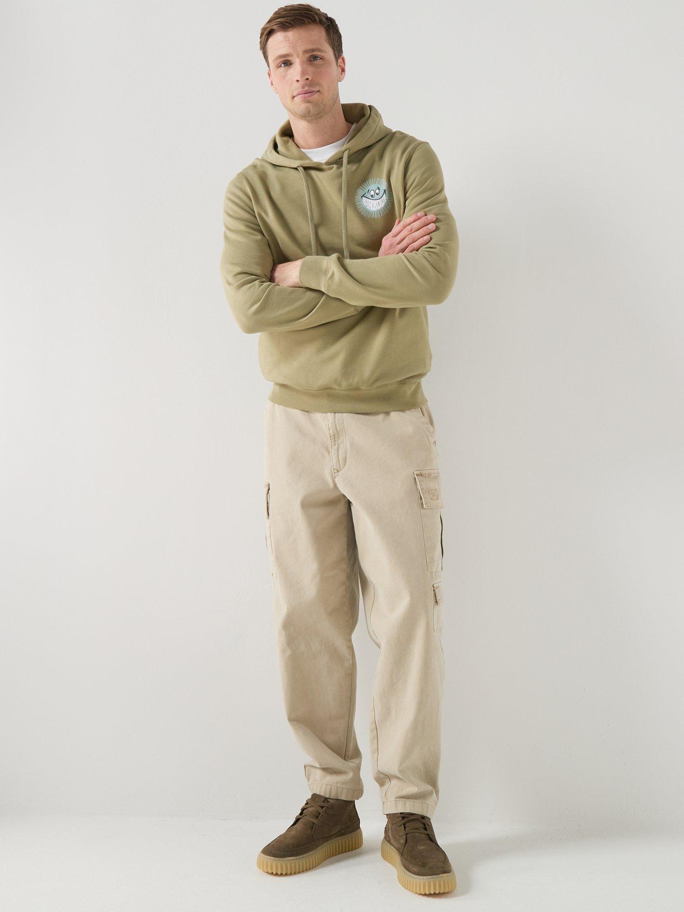  image of barbour-fields-relaxed-fit-hoodie-khaki