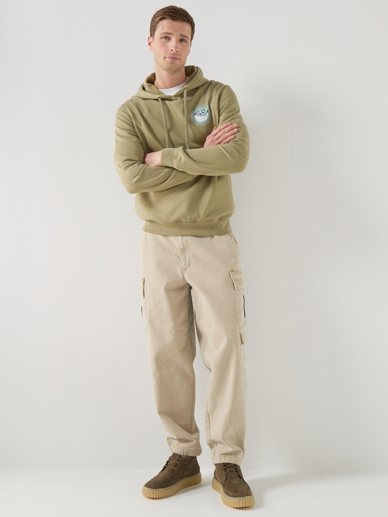  image of barbour-fields-relaxed-fit-hoodie-khaki
