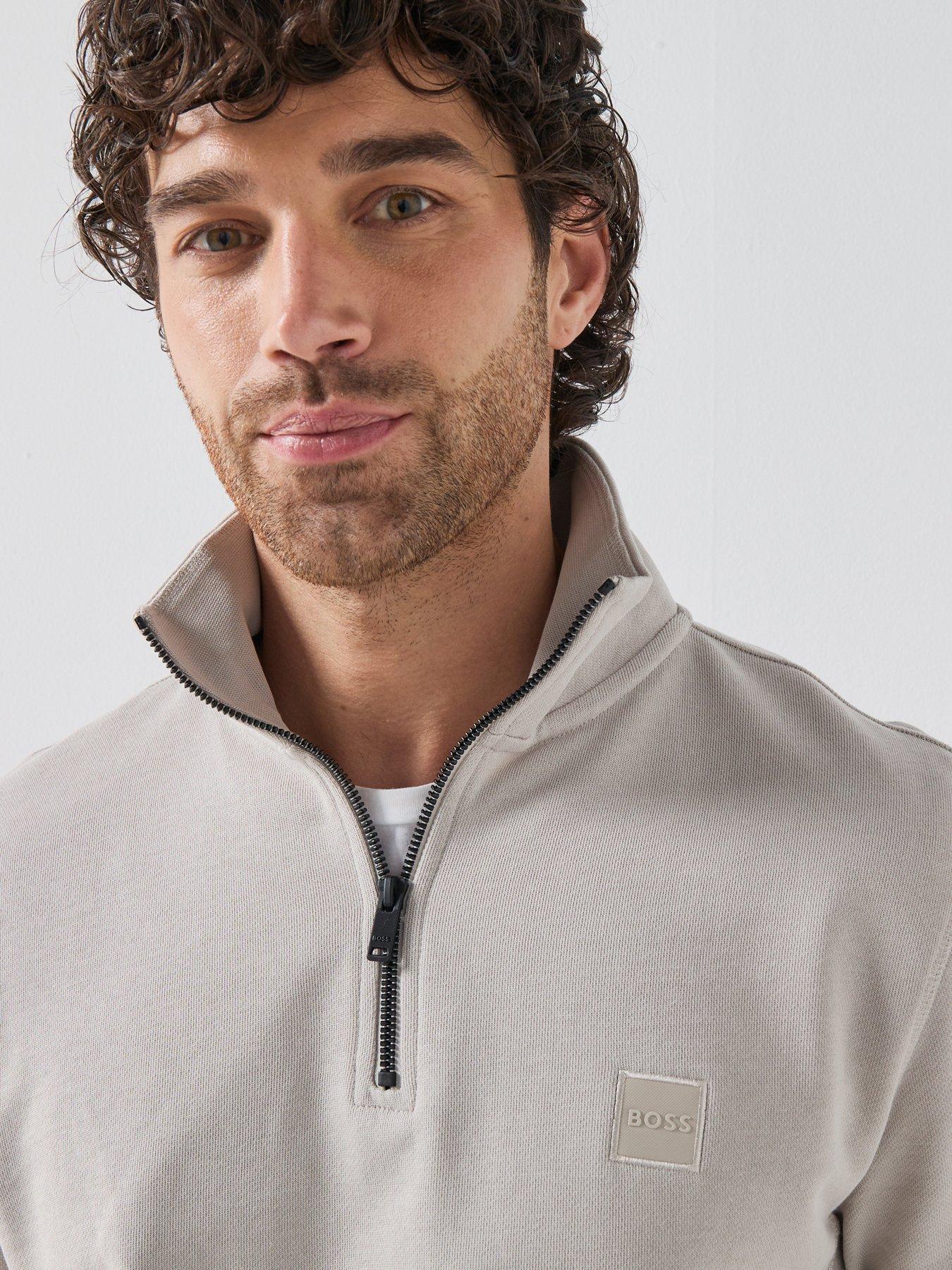  image of boss-boss-zetrust-14-zip-sweat-light-grey