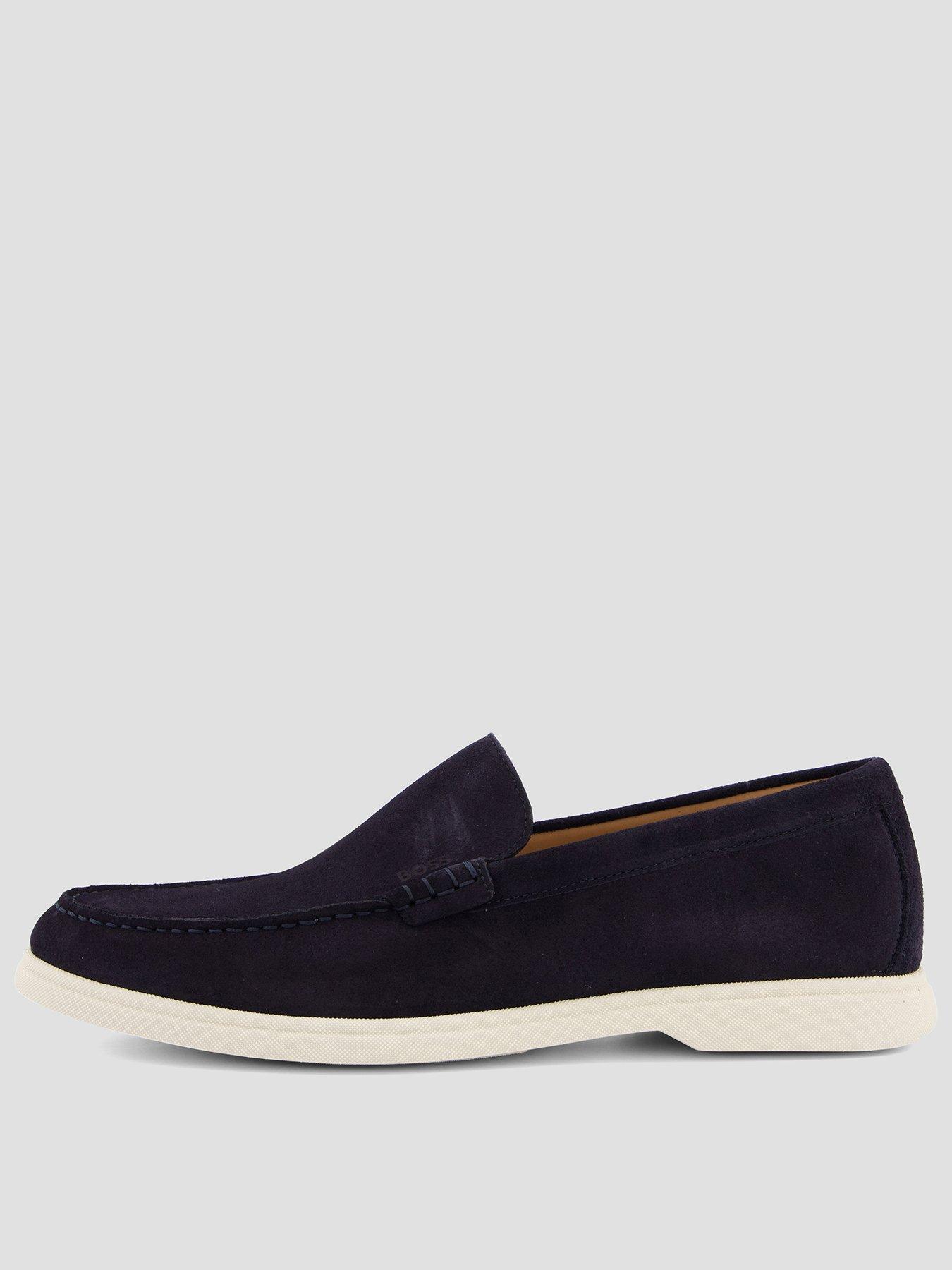 Image 1 of 7 of BOSS Sienne Suede Casual Loafers - Navy