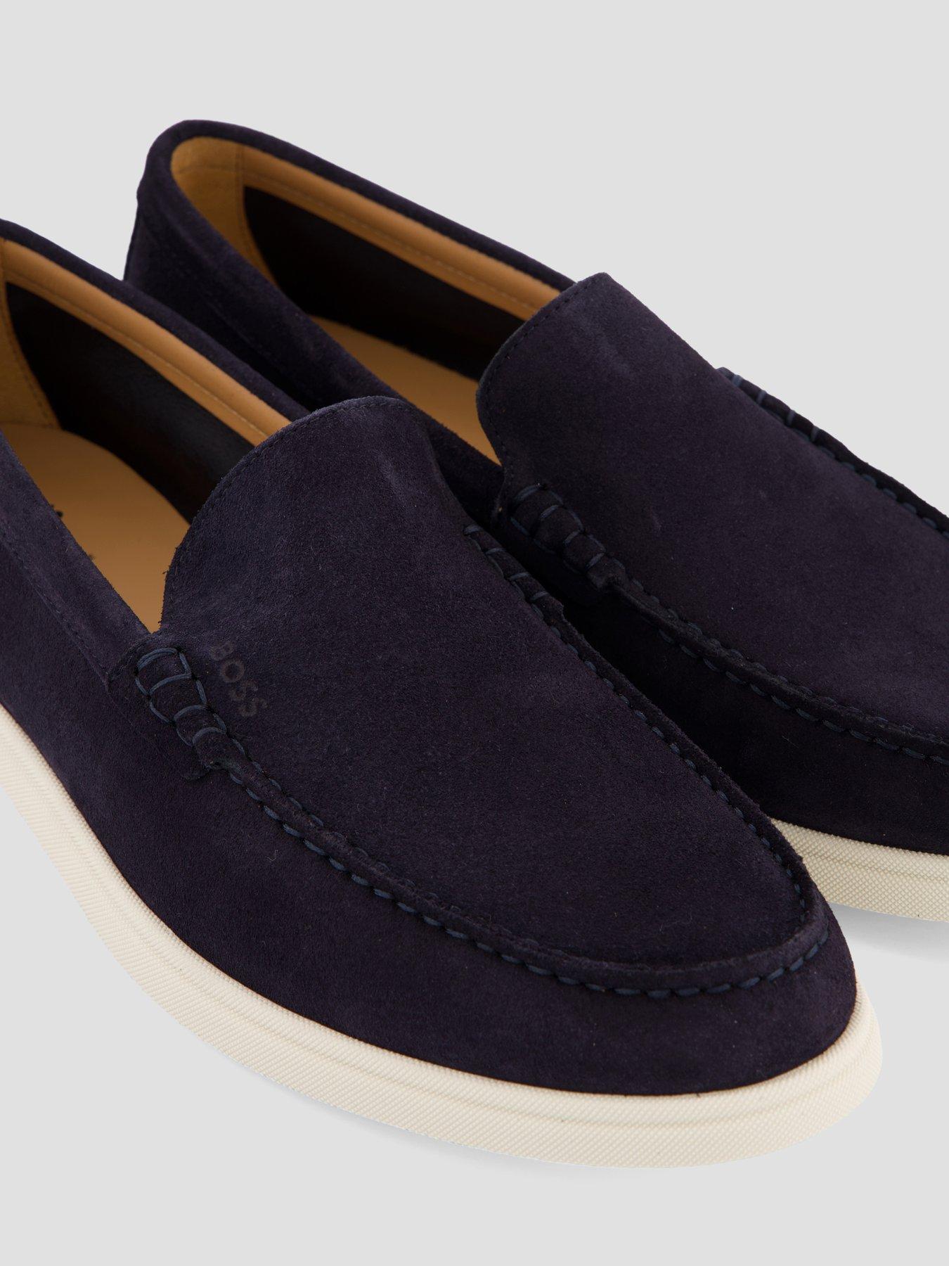 Image 5 of 7 of BOSS Sienne Suede Casual Loafers - Navy
