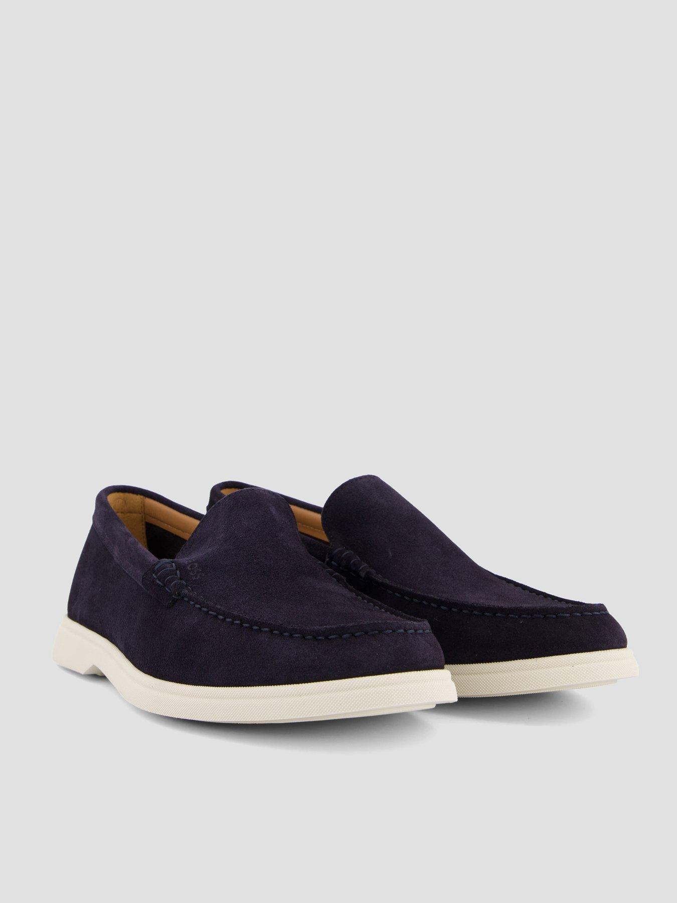 Image 6 of 7 of BOSS Sienne Suede Casual Loafers - Navy