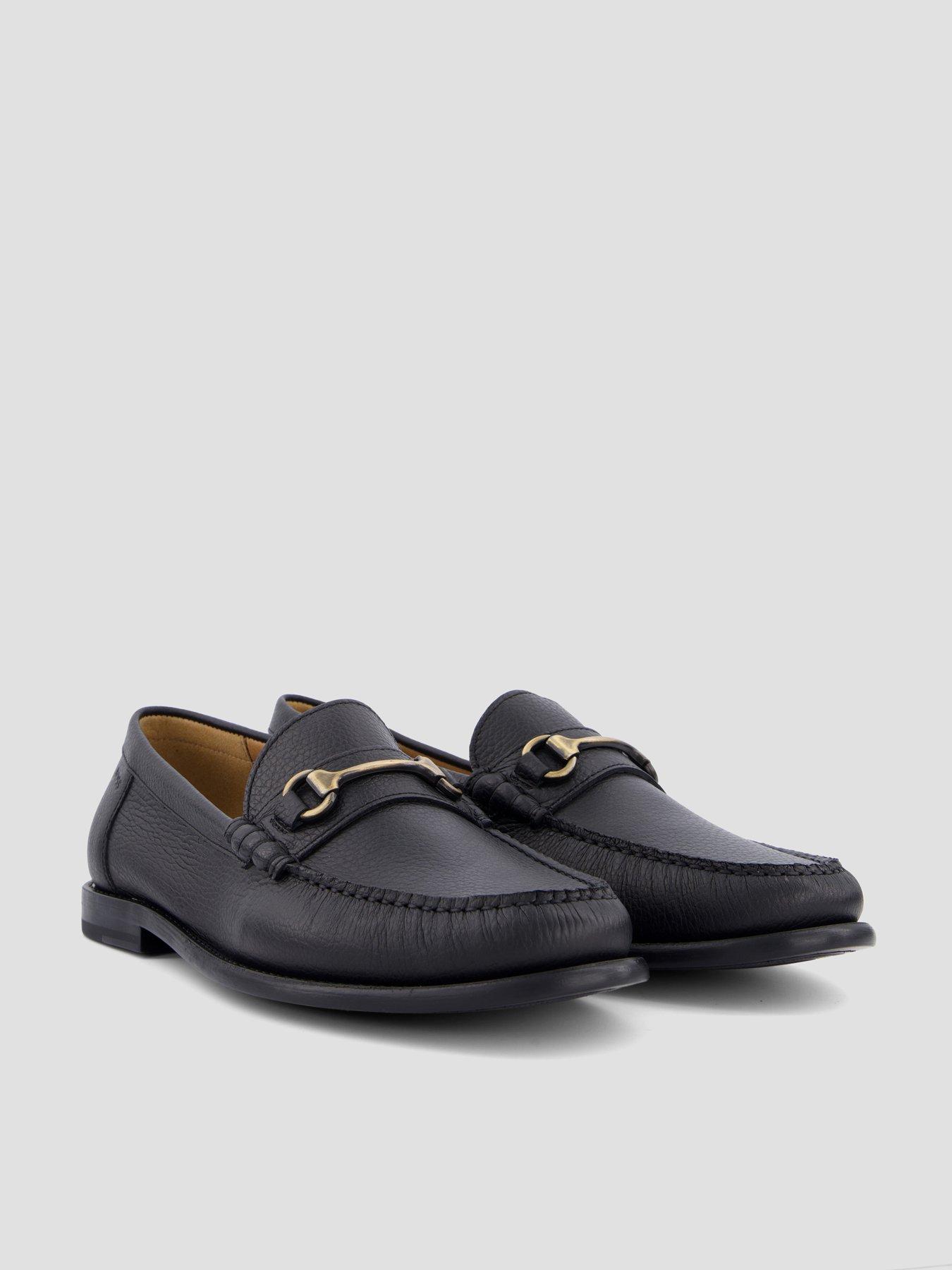 Image 6 of 7 of BOSS Tevan Mocc Snaffle Bar Leather Loafers - Black