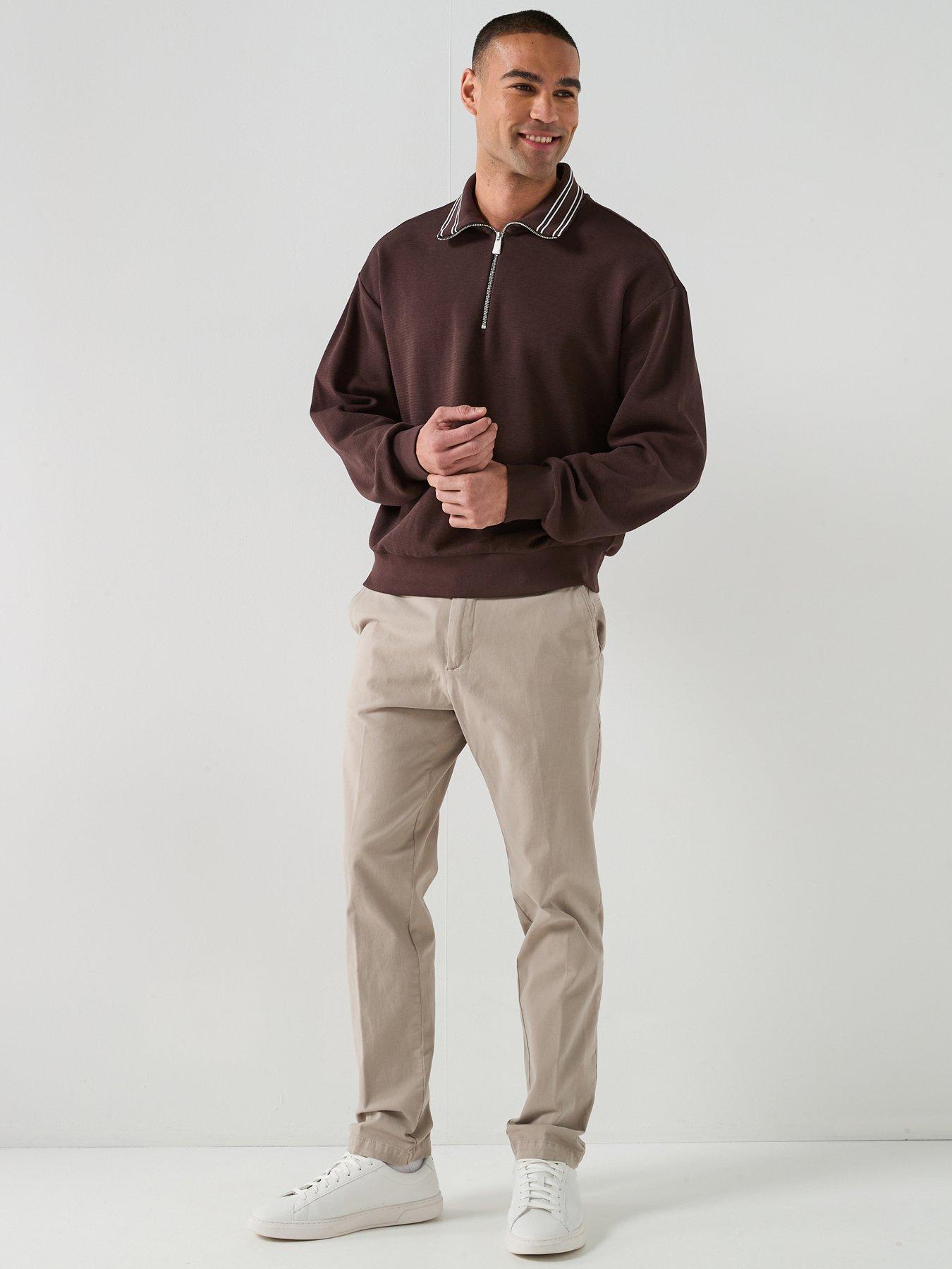  image of boss-modern-fit-chinos-beige