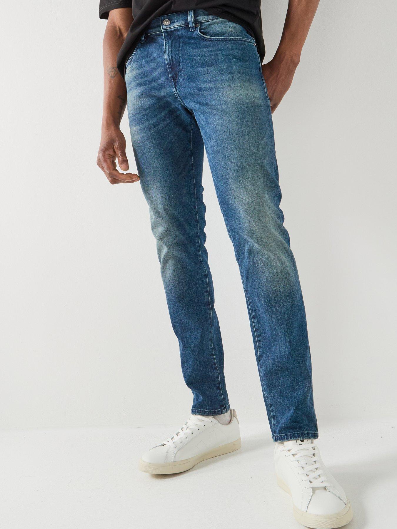 Diesel Diesel D-strukt Slim Fit Distressed Jeans - Blue