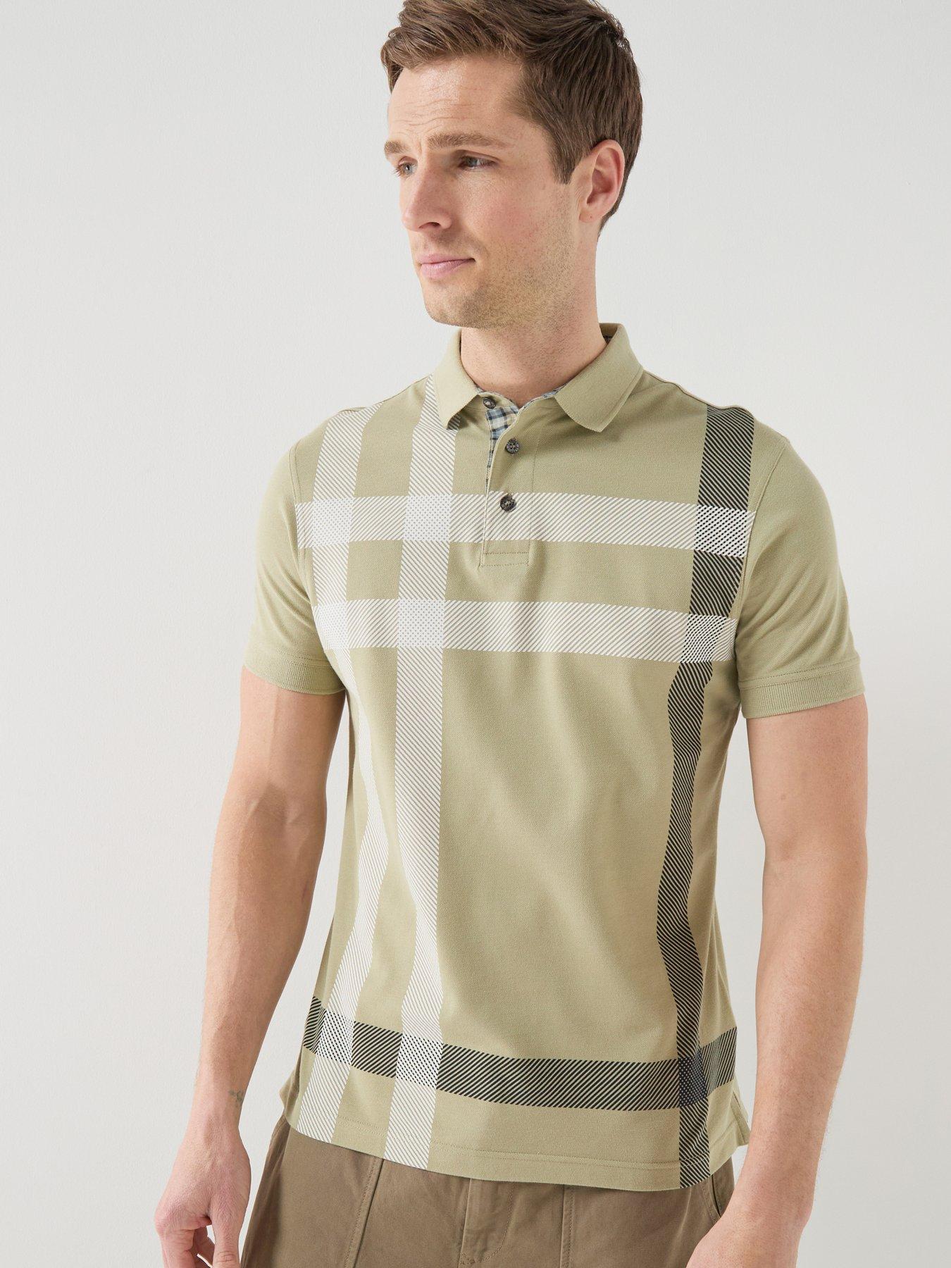 Barbour Blaine Tartan Tailored Fit Polo Shirt - Green