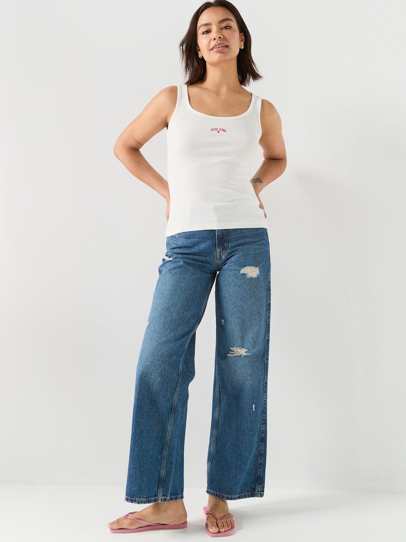  image of guess-g11-wide-leg-jeans-blue
