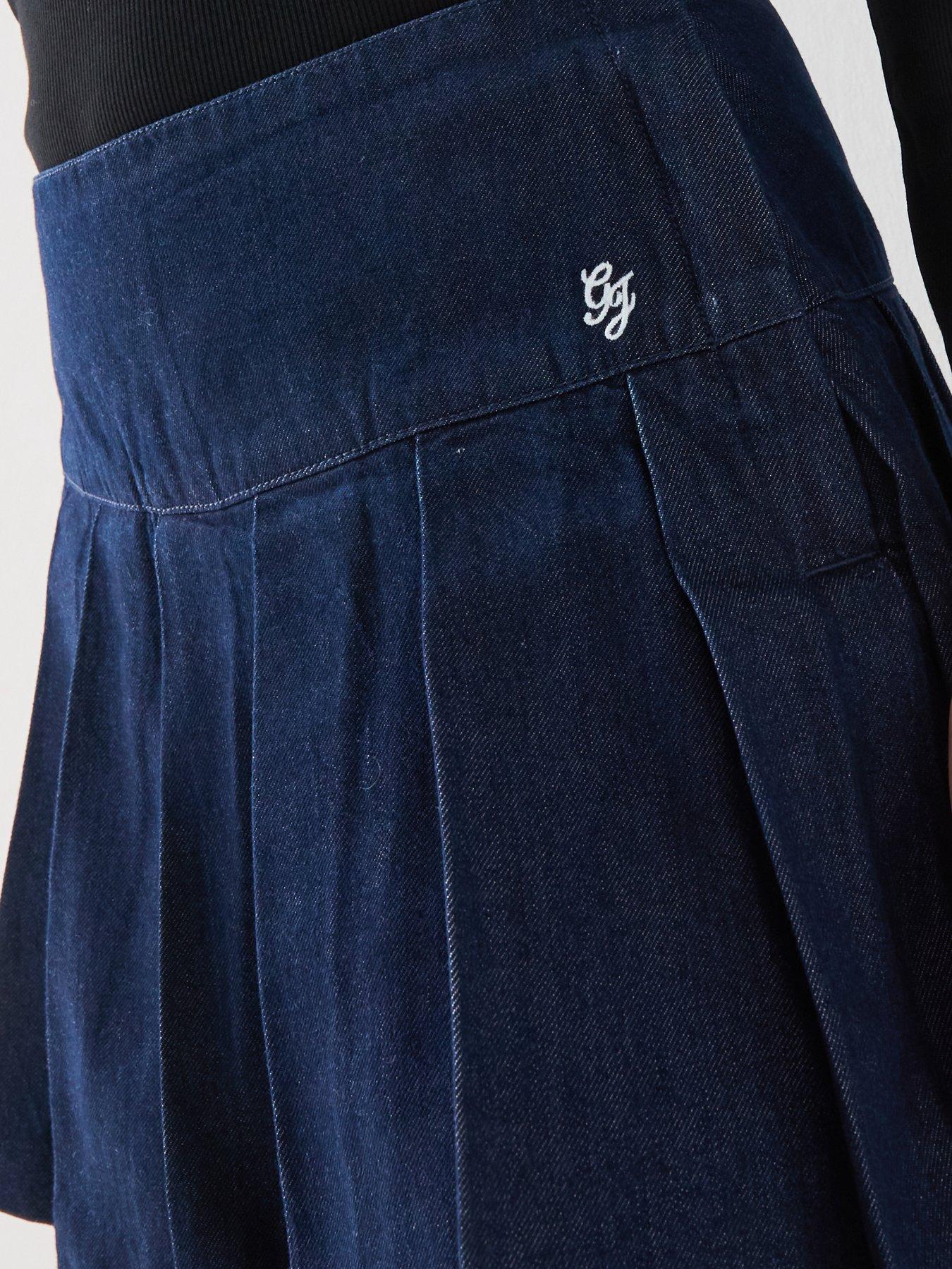 Image 5 of 6 of Guess Denim Pleated Skirt