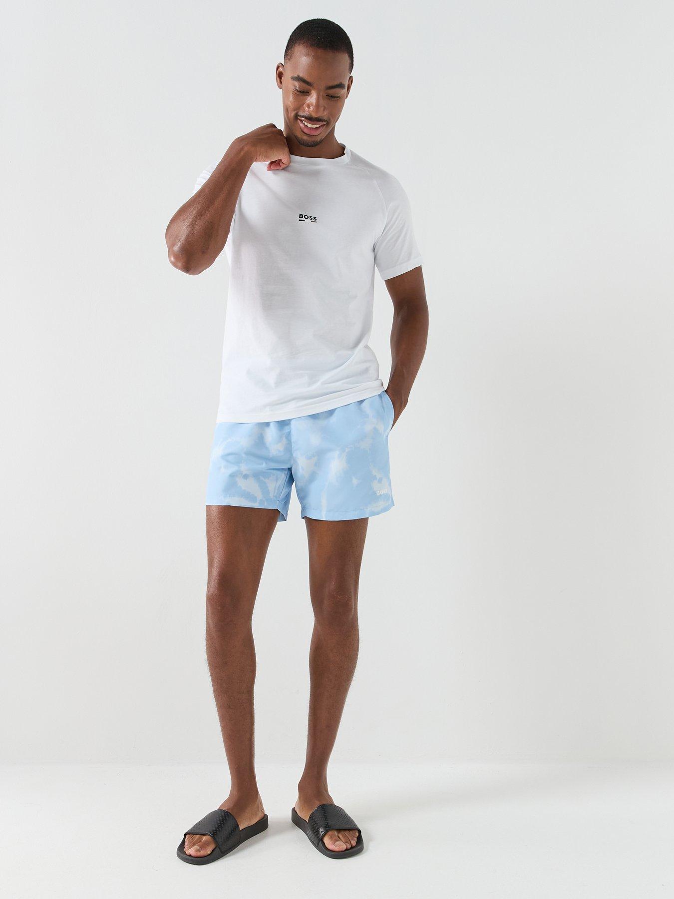  image of boss-lionfish-printed-swim-shorts-light-blue