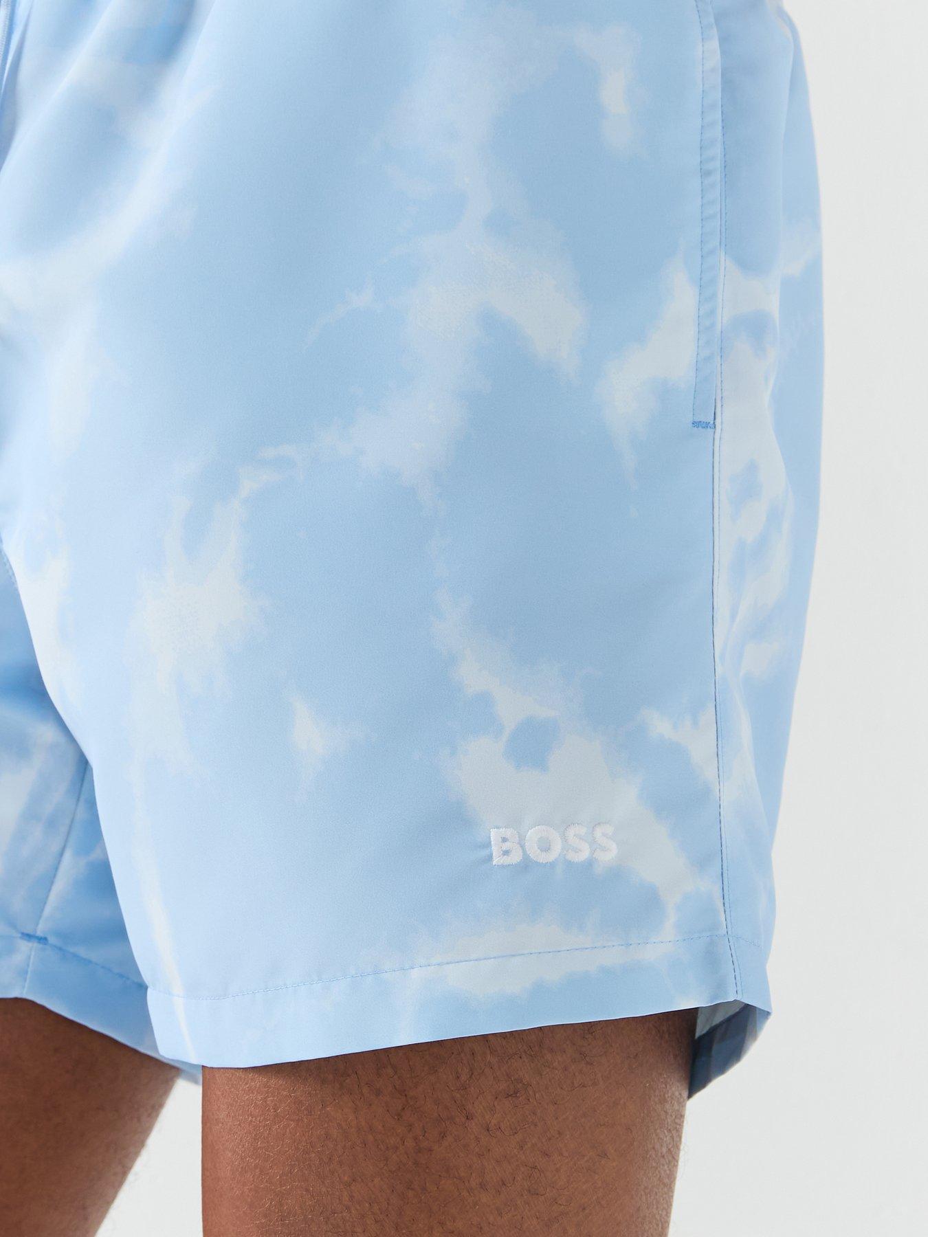  image of boss-lionfish-printed-swim-shorts-light-blue