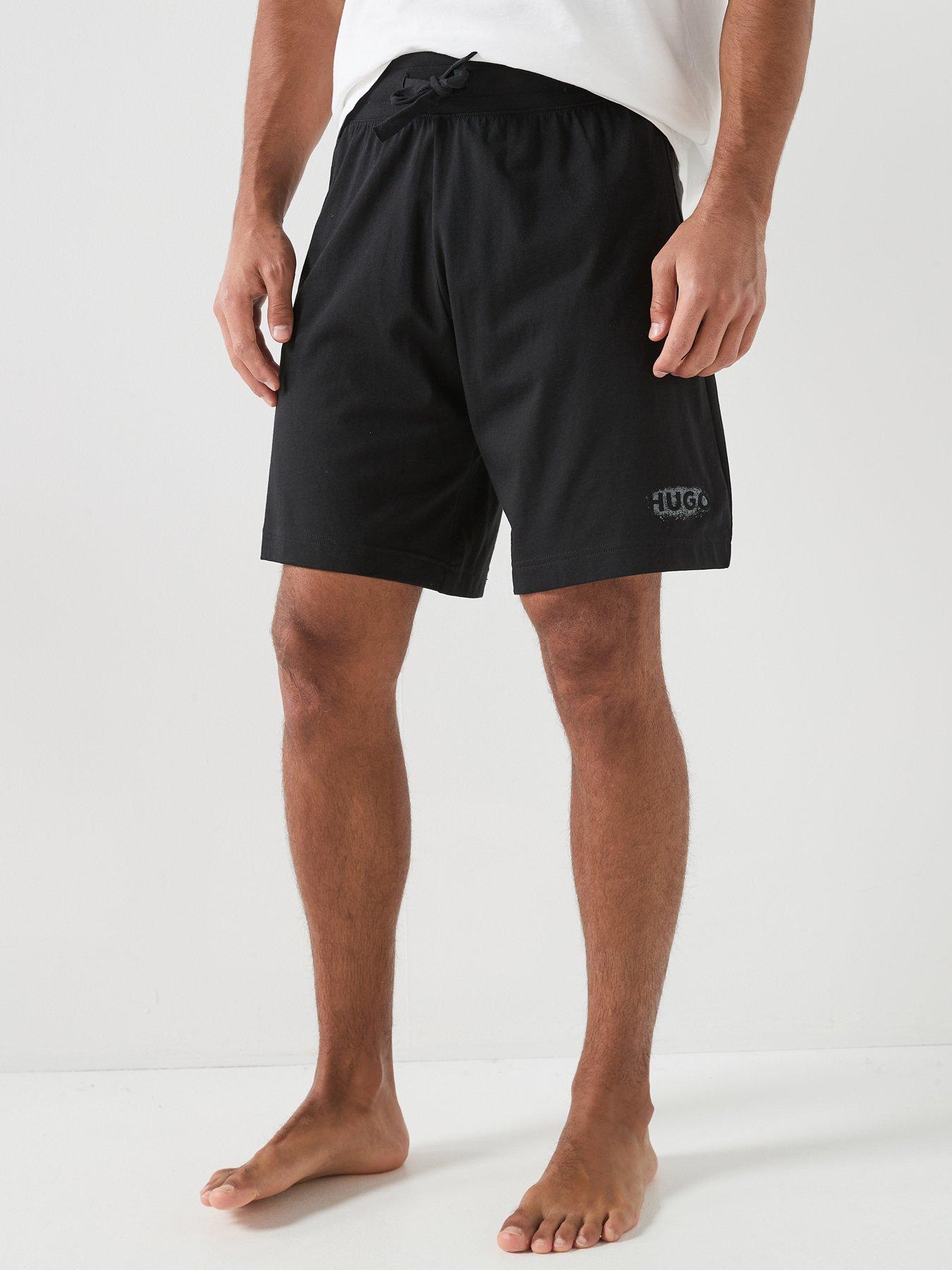 hugo-spray-logo-loungewear-shorts-black