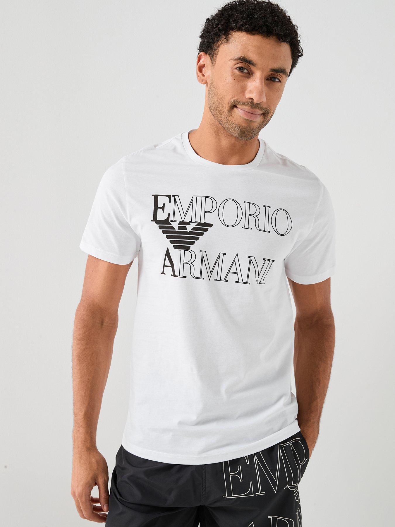 Image 1 of 6 of Emporio Armani Bodywear Bold Logo Crew Neck T-Shirt - White