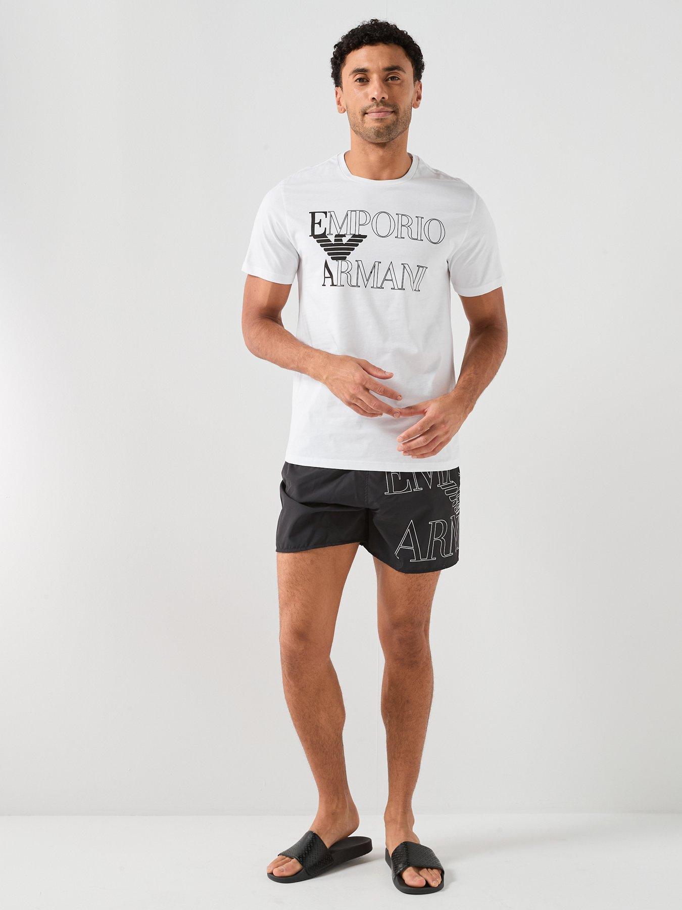 Image 3 of 6 of Emporio Armani Bodywear Bold Logo Crew Neck T-Shirt - White